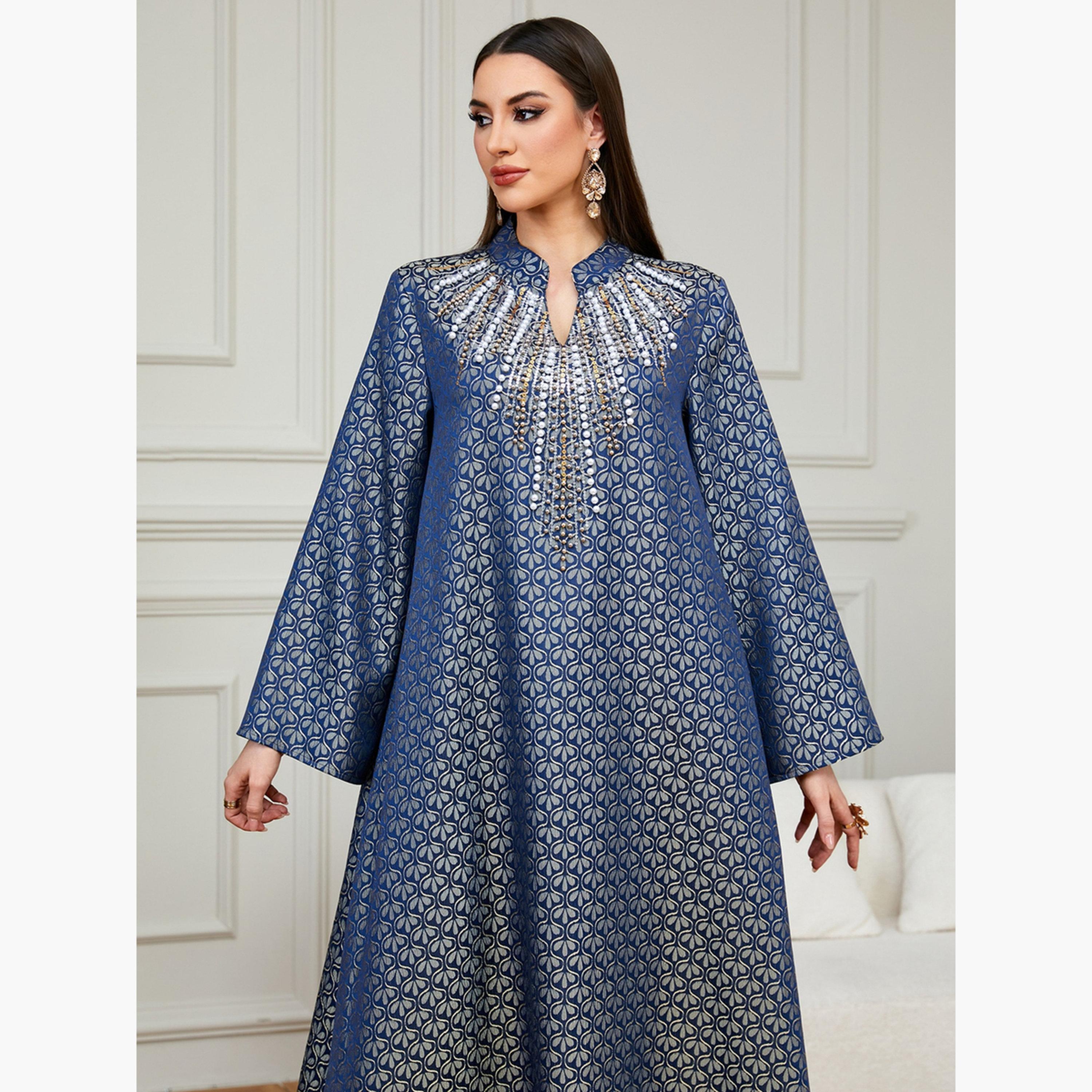 Take Two Women Texture Fabric Embellished Jalabiya-women-arabicclothing-jalabiyas-image-4