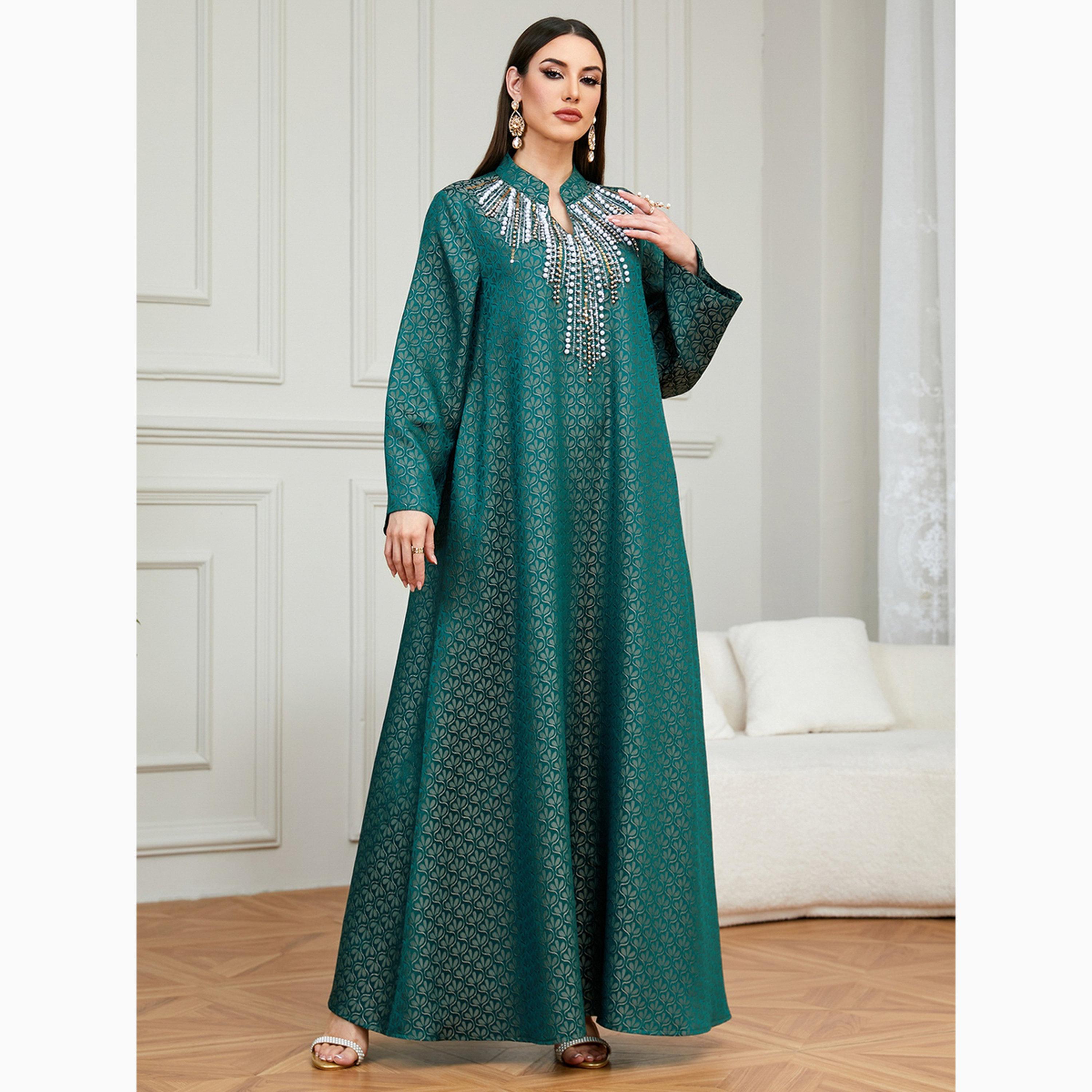 جلابية بياقة وتفاصيل مزينة-women-arabicclothing-jalabiyas-image-5