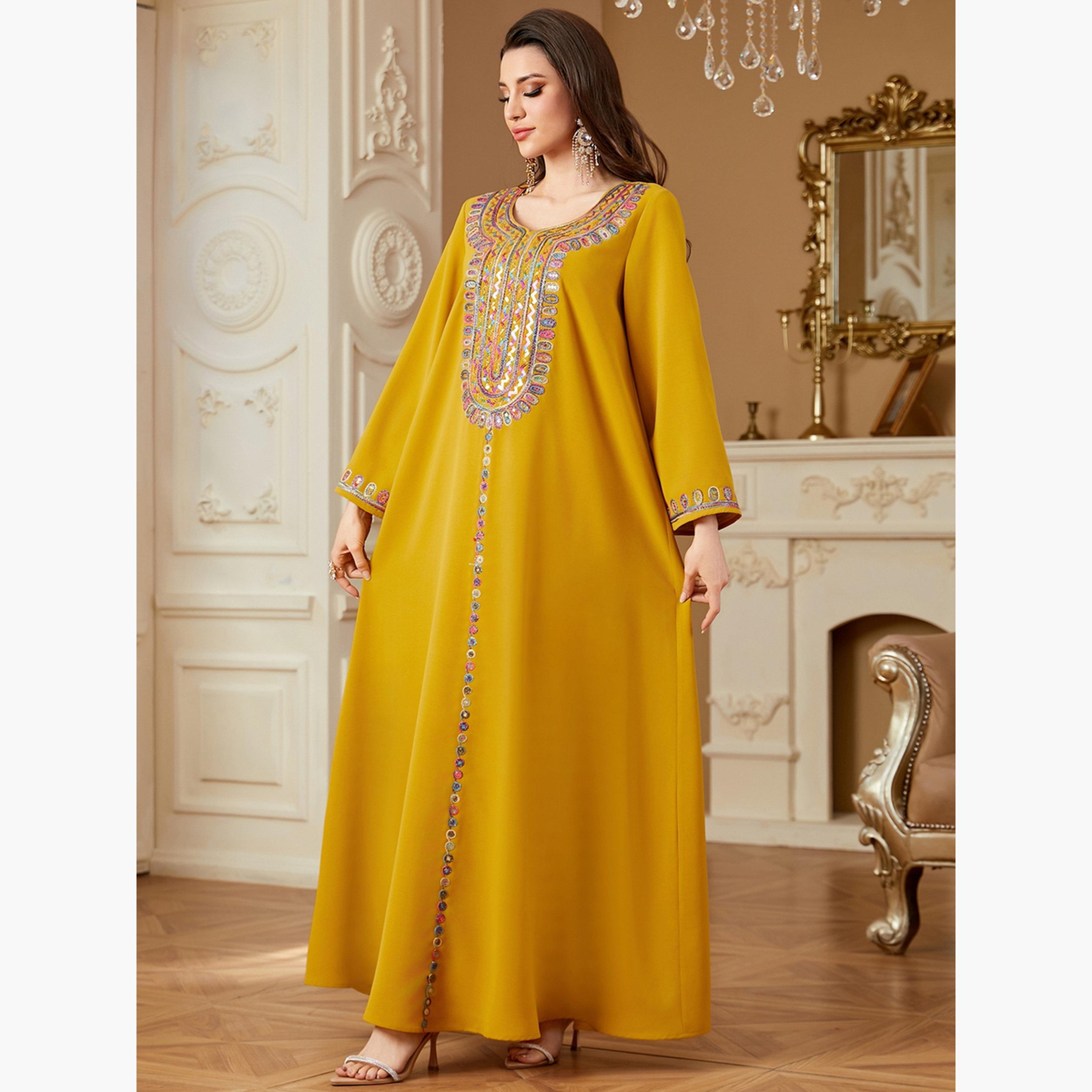 Take Two Women Sequins Embellished Long Sleeve Jalabiya-women-arabicclothing-jalabiyas-image-2