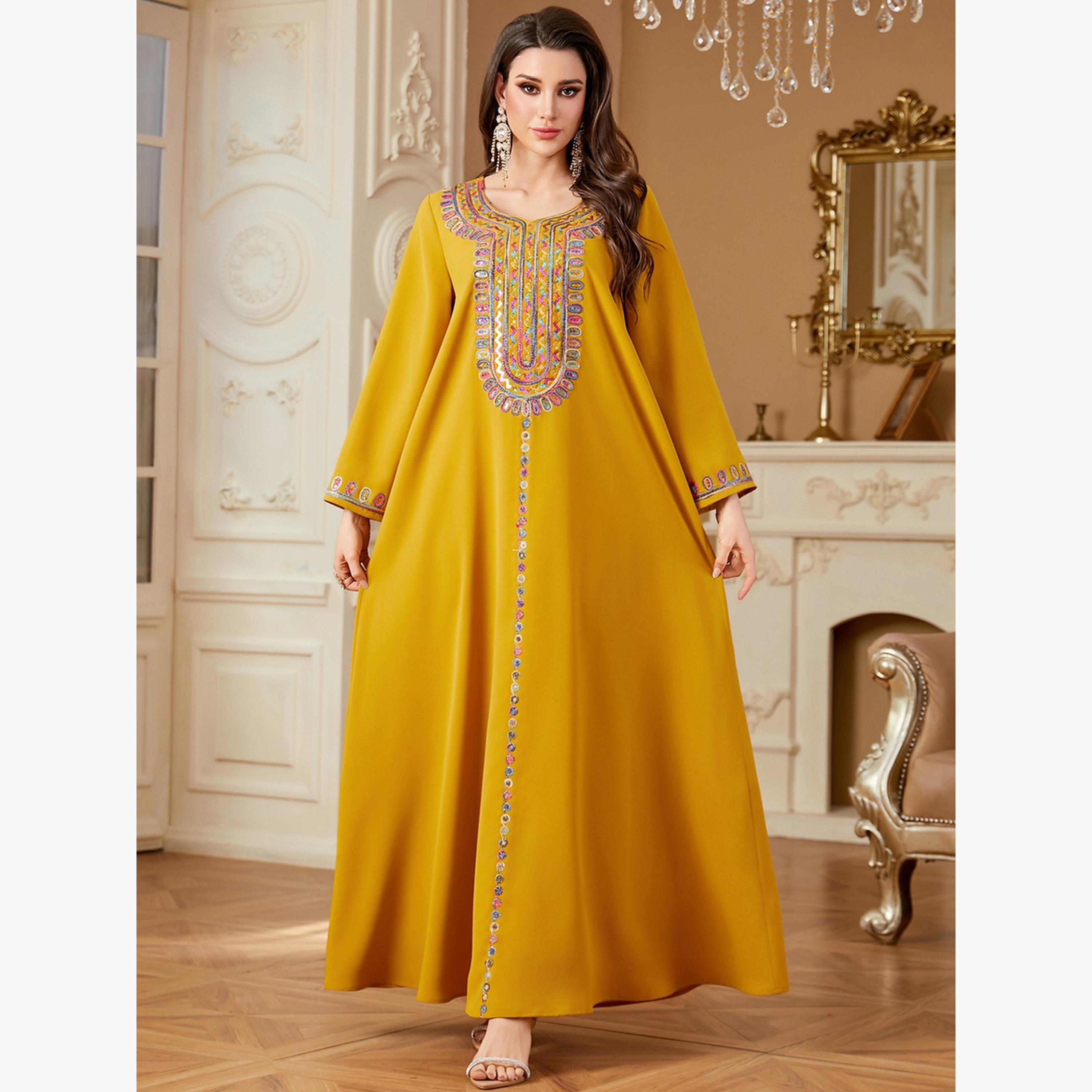Take Two Women Sequins Embellished Long Sleeve Jalabiya-women-arabicclothing-jalabiyas-image-3