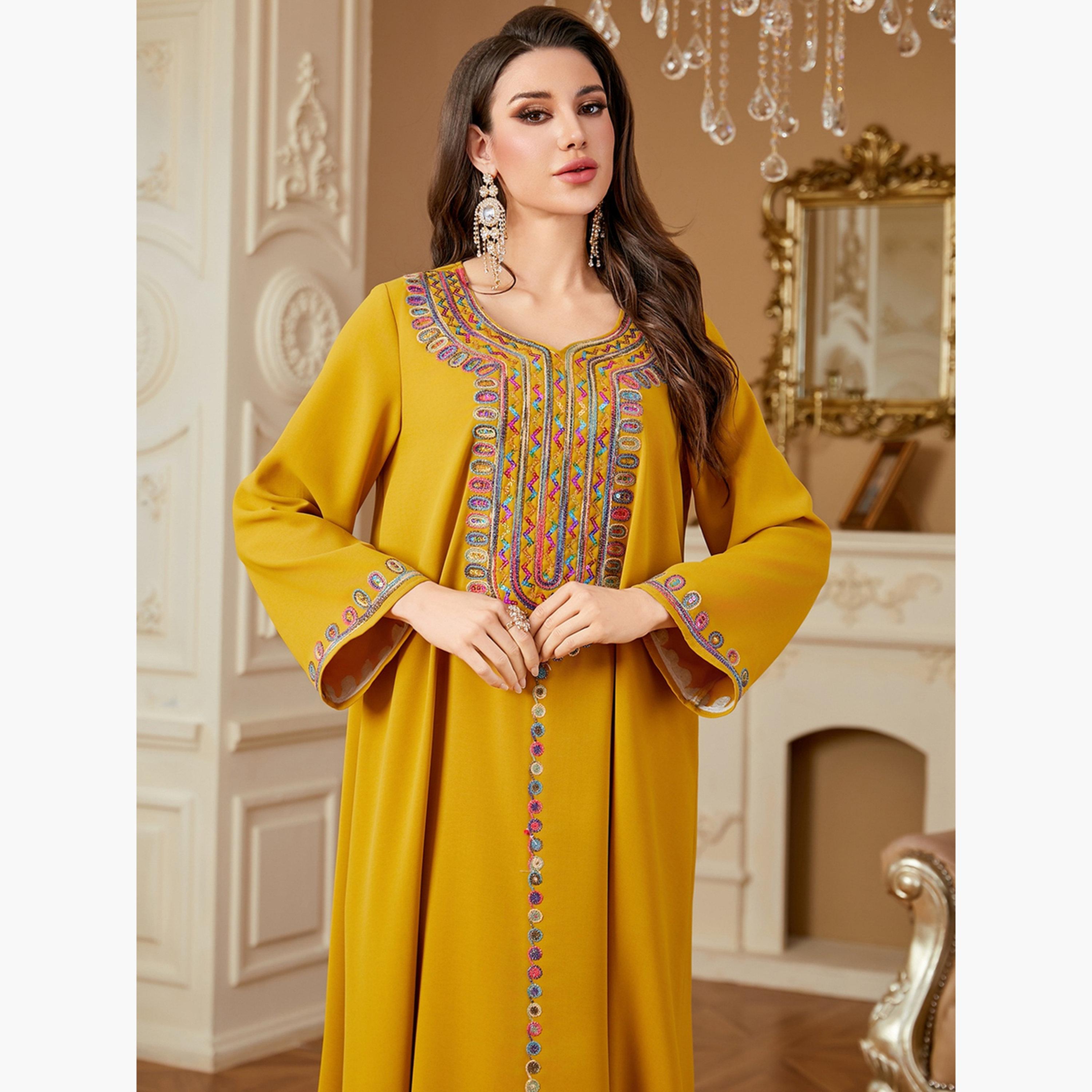 Take Two Women Sequins Embellished Long Sleeve Jalabiya-women-arabicclothing-jalabiyas-image-4
