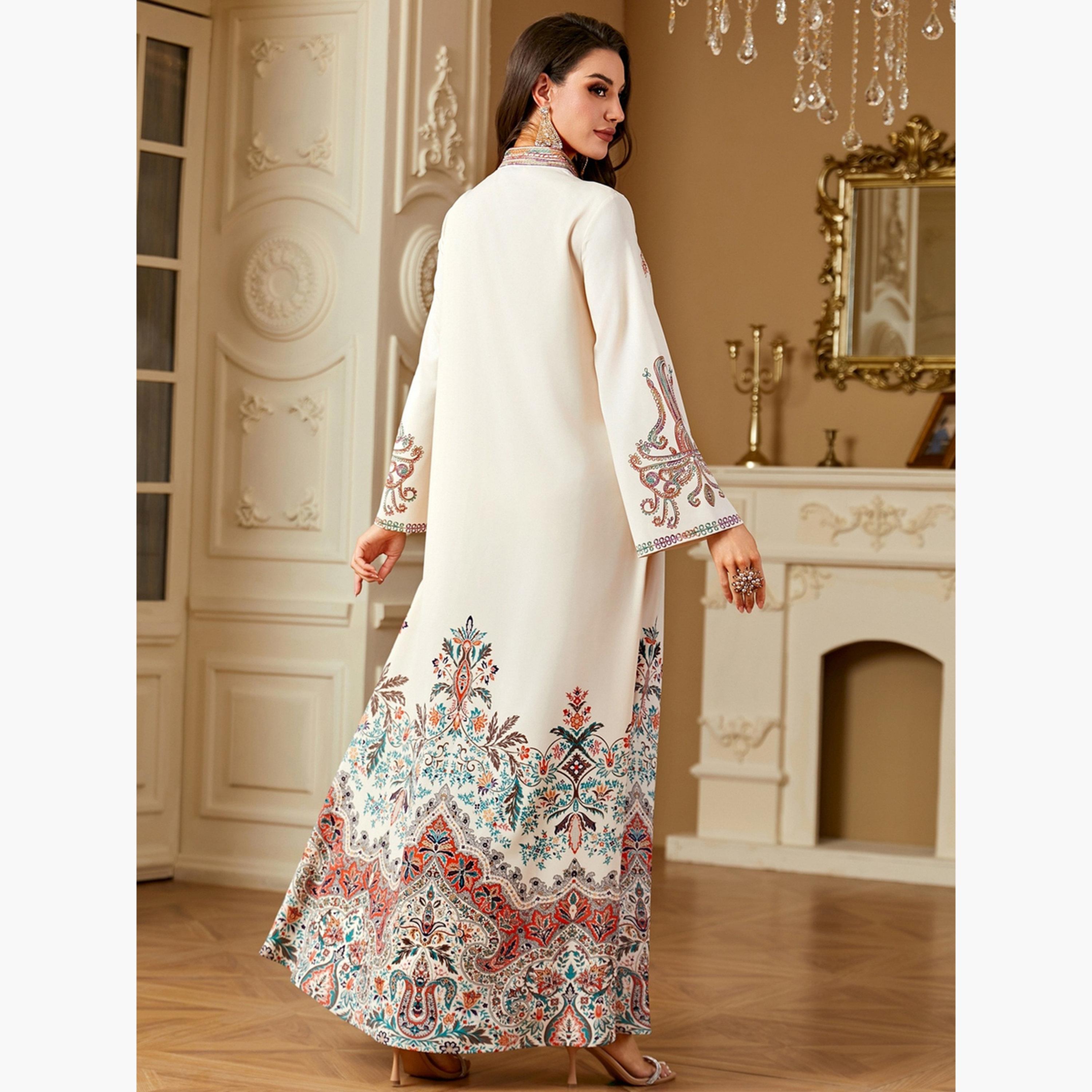 Take Two Women Graphic Print Detail Long Sleeve Jalabiya-women-arabicclothing-jalabiyas-image-3