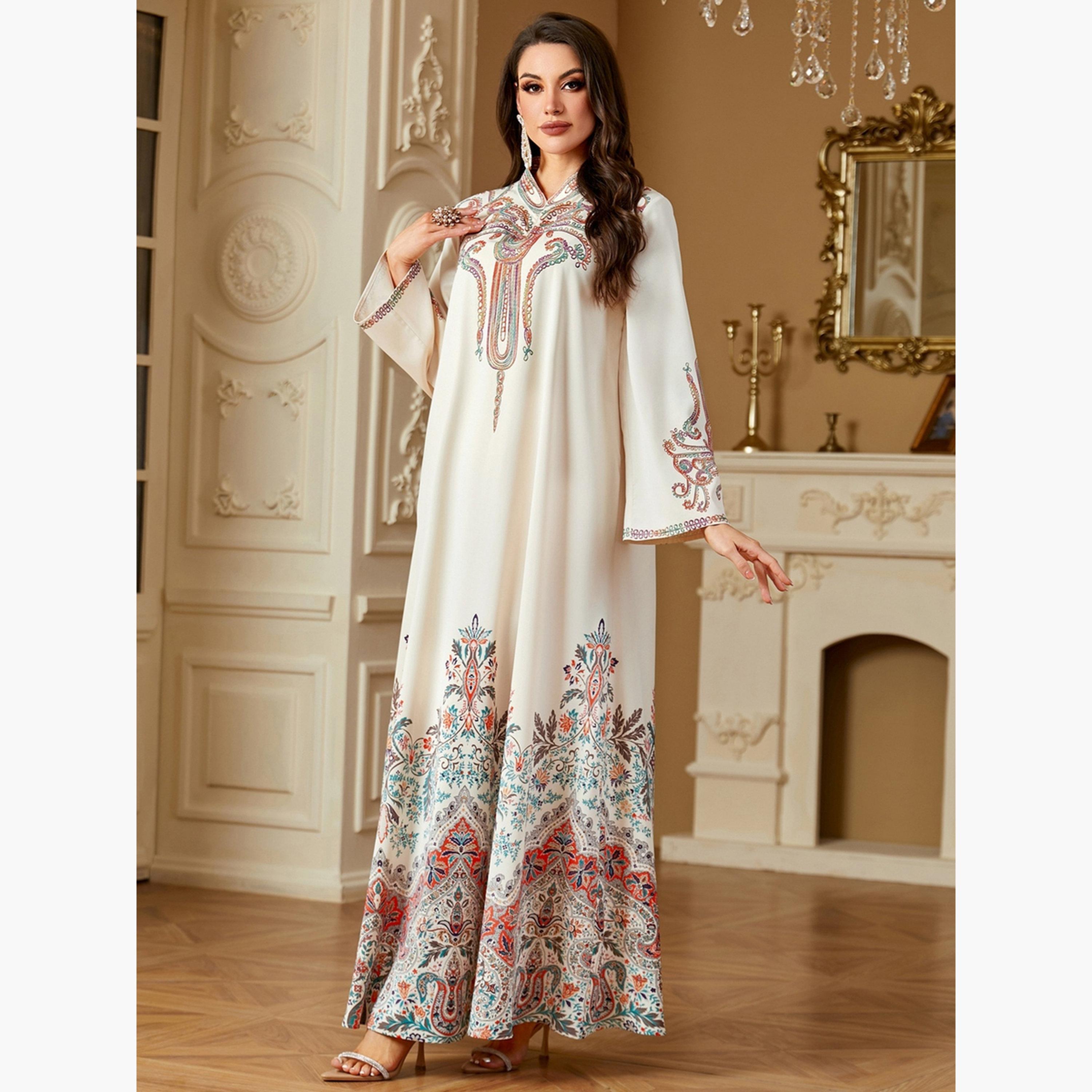Take Two Women Graphic Print Detail Long Sleeve Jalabiya-women-arabicclothing-jalabiyas-image-6