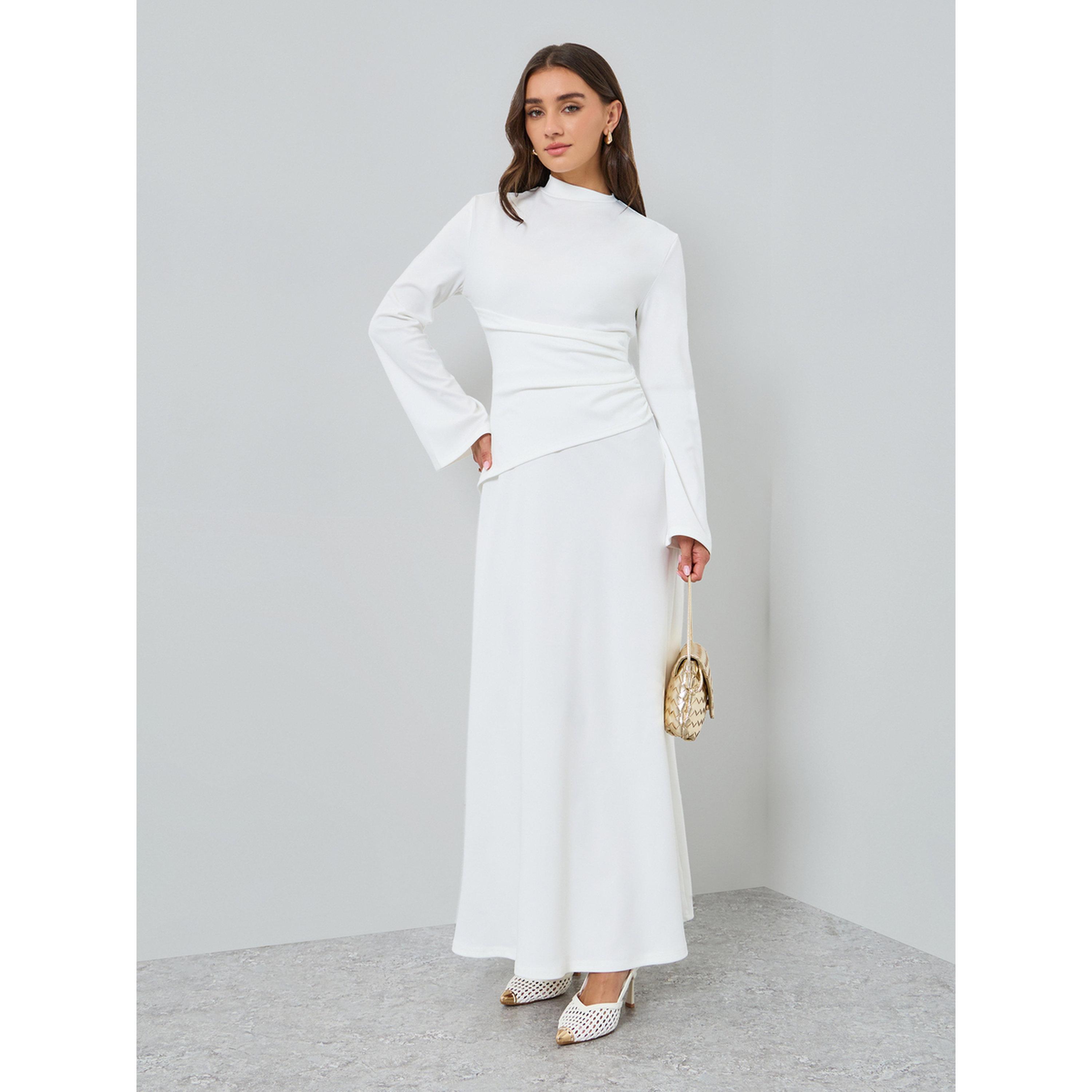 Styli Women Off-White Asymmetric Waist Maxi Dress-women-clothing-dresses-image-1