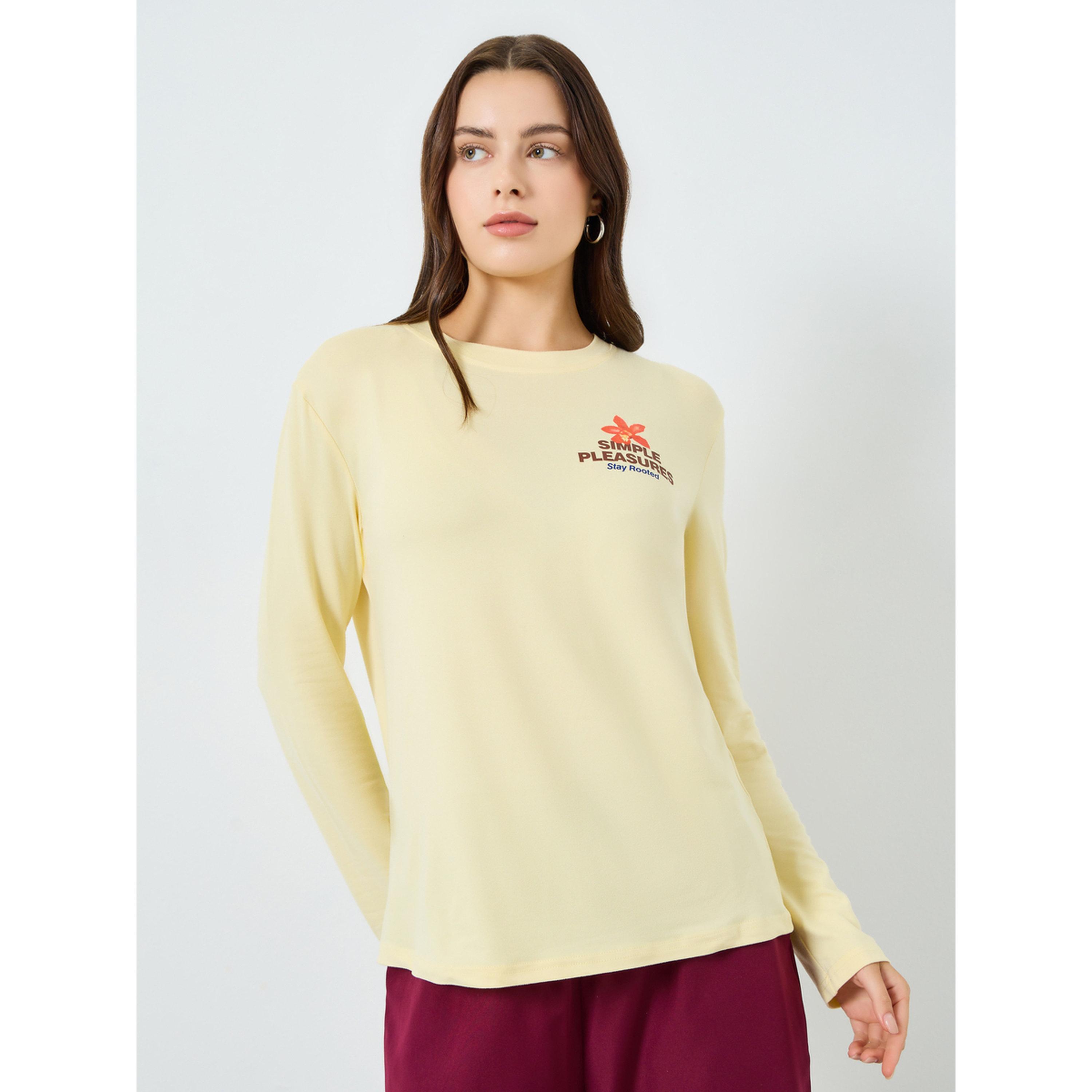 تيشيرت بأكمام طويلة وطبعة جرافيك-women-clothing-tshirts-image-1