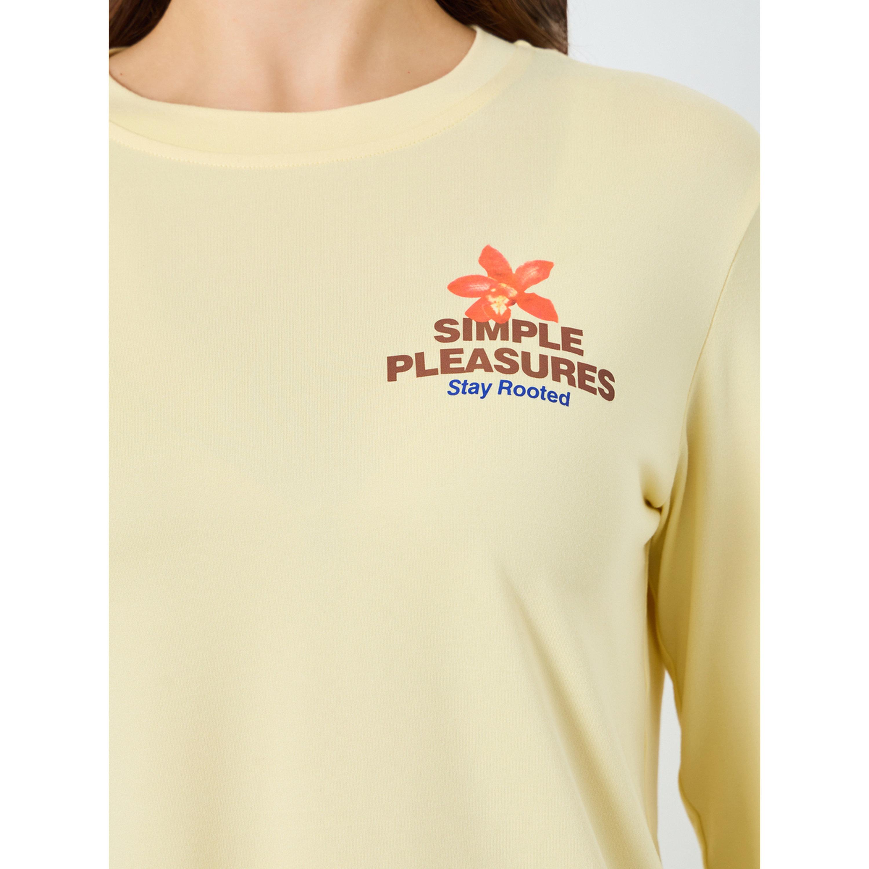 Styli Women Yellow Graphic Print Long Sleeve T-Shirt-women-clothing-tshirts-image-5