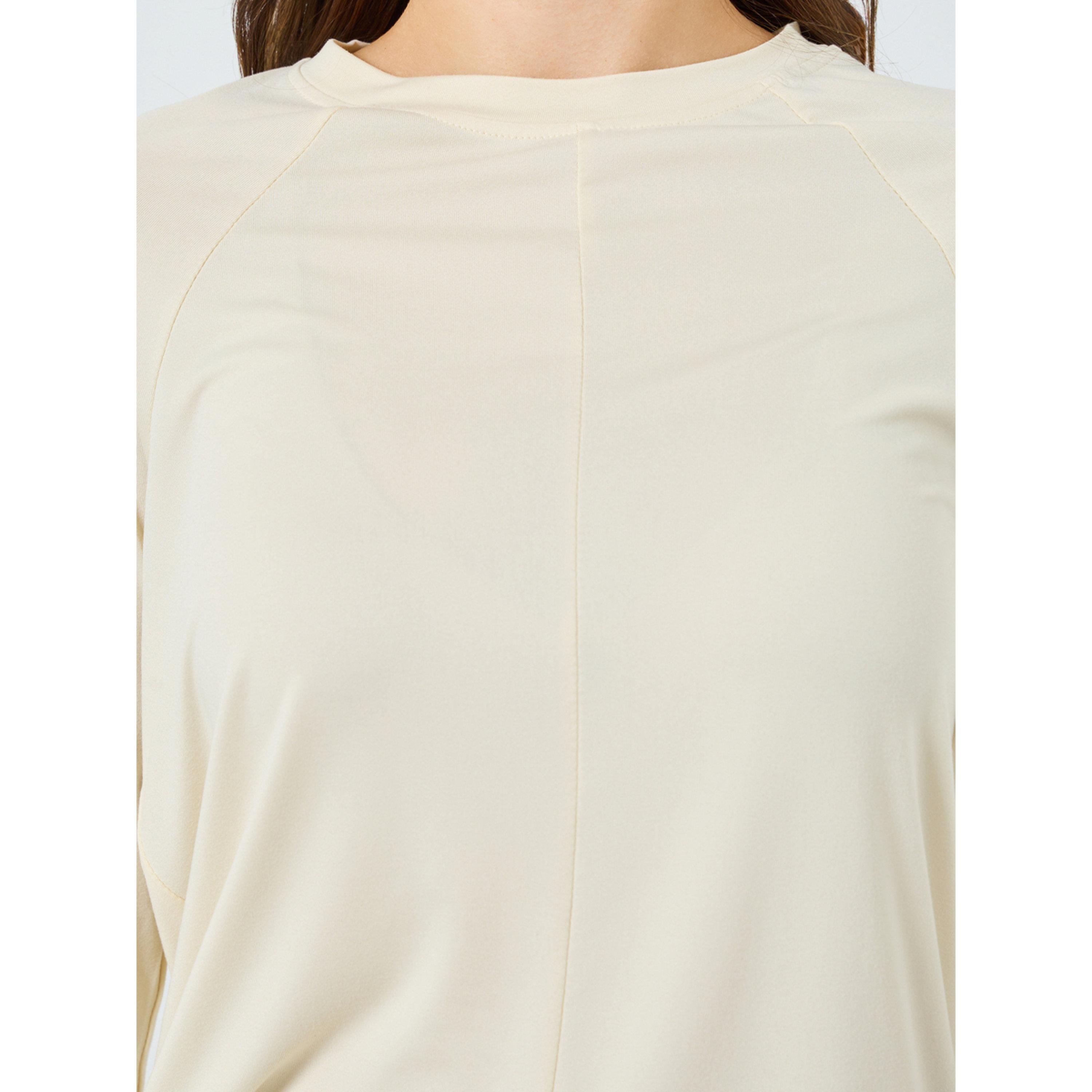 Styli Women Beige Raglan Sleeve Regular Fit T-Shirt-women-clothing-tshirts-image-5