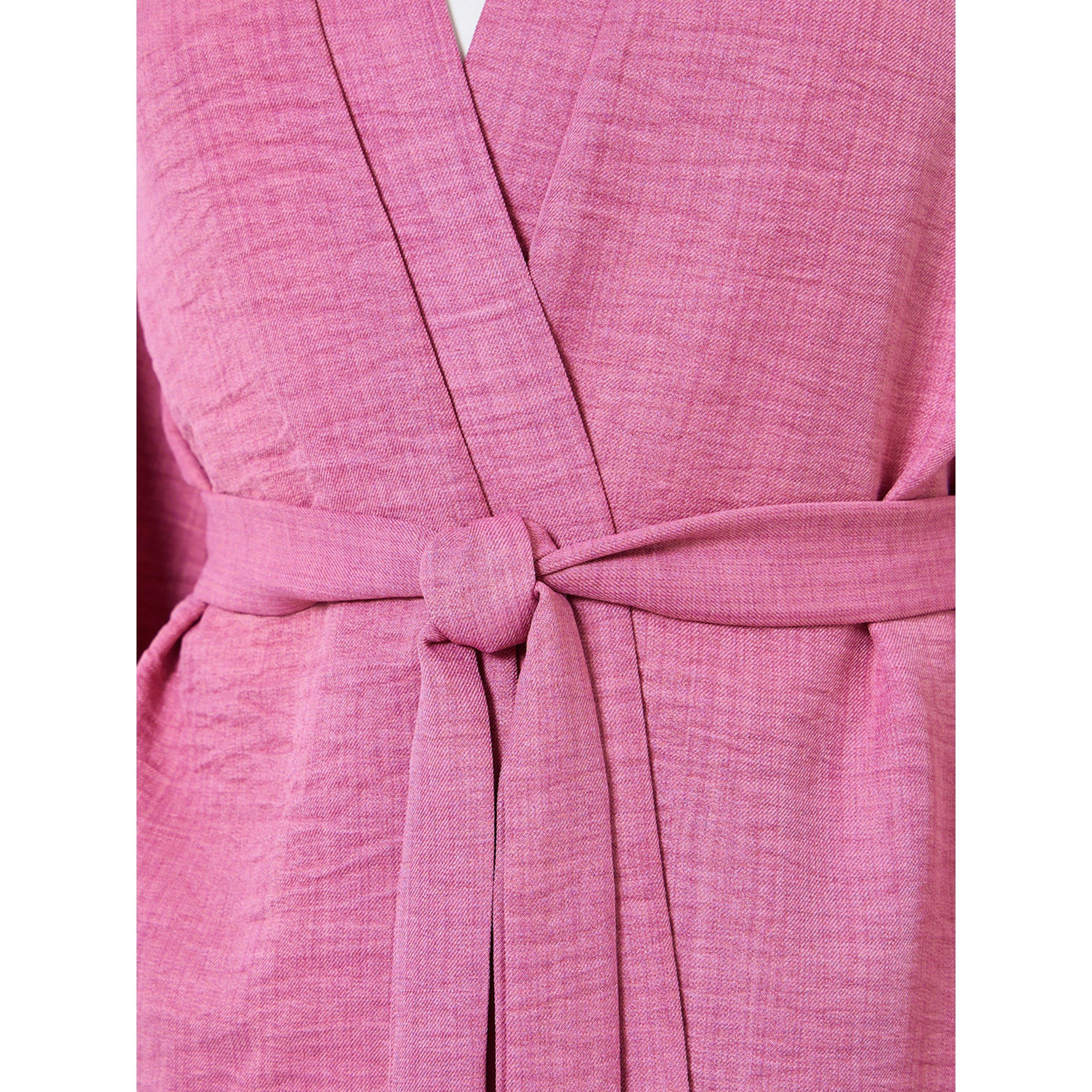 Styli Women Pink Plain Kimono with Belt-women-winterwear-coatsandjackets-jackets-image-3