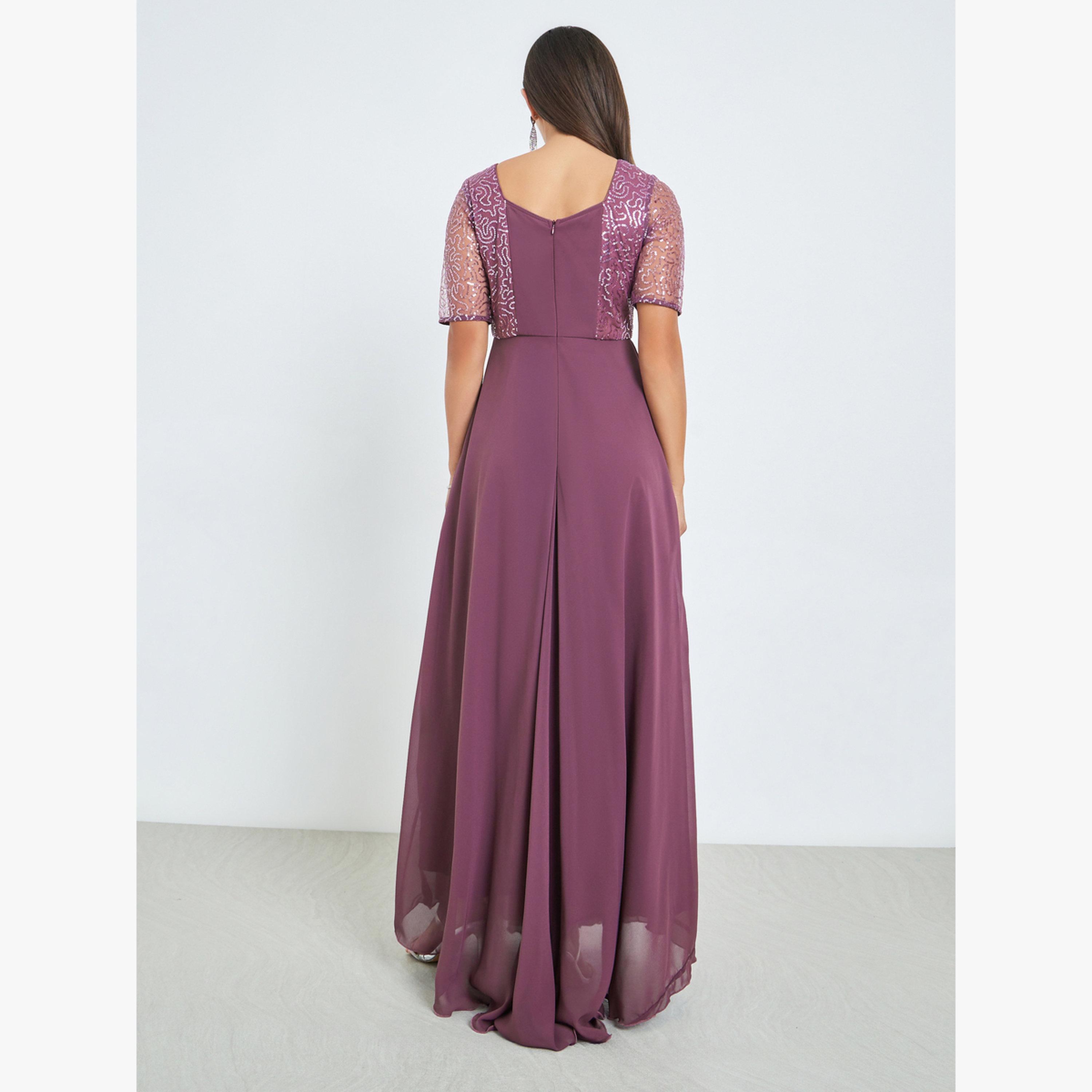 فستان طويل بالترتر مع طيات-women-clothing-dresses-image-4