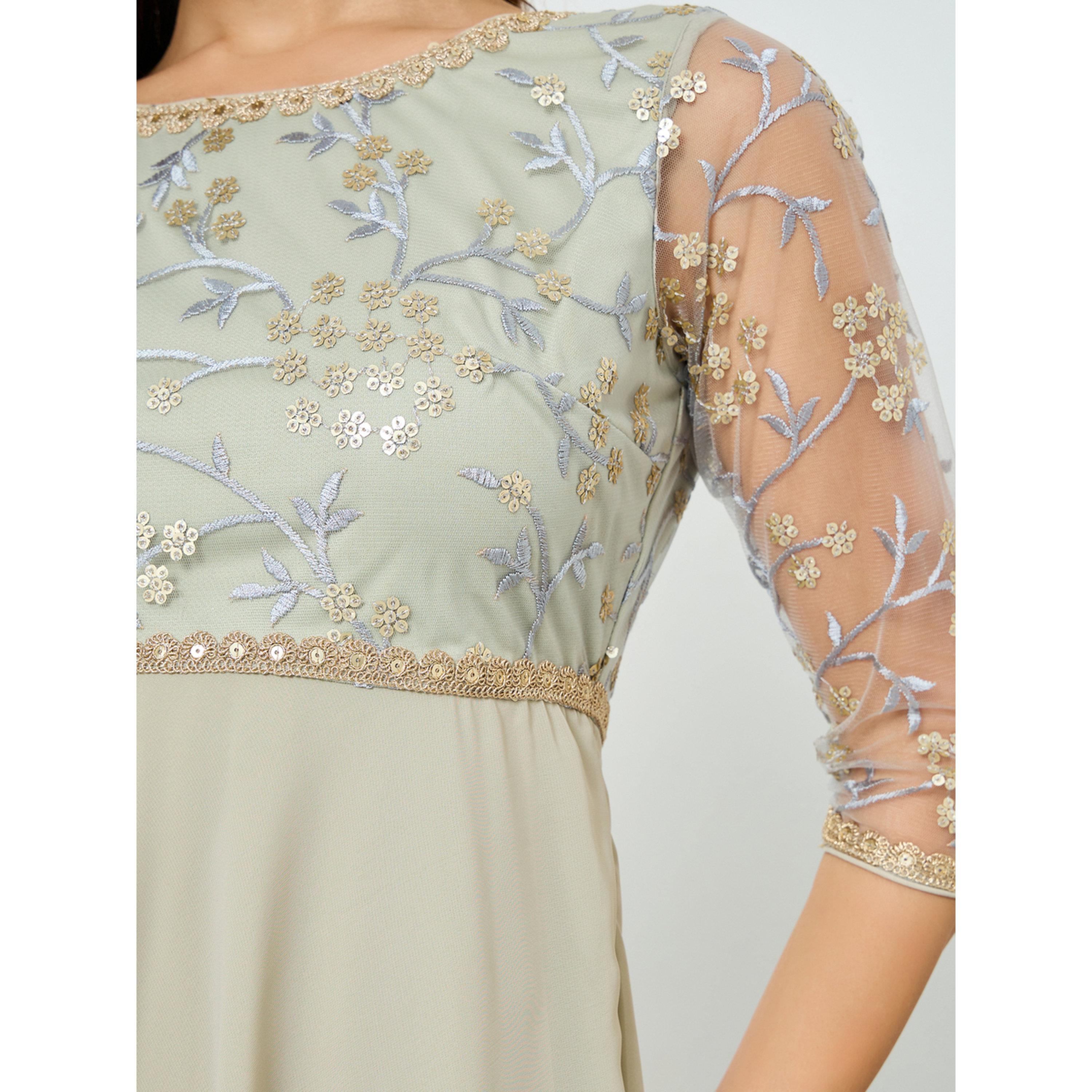 Styli Women Beige Embellished Maxi Dress-women-clothing-dresses-image-5
