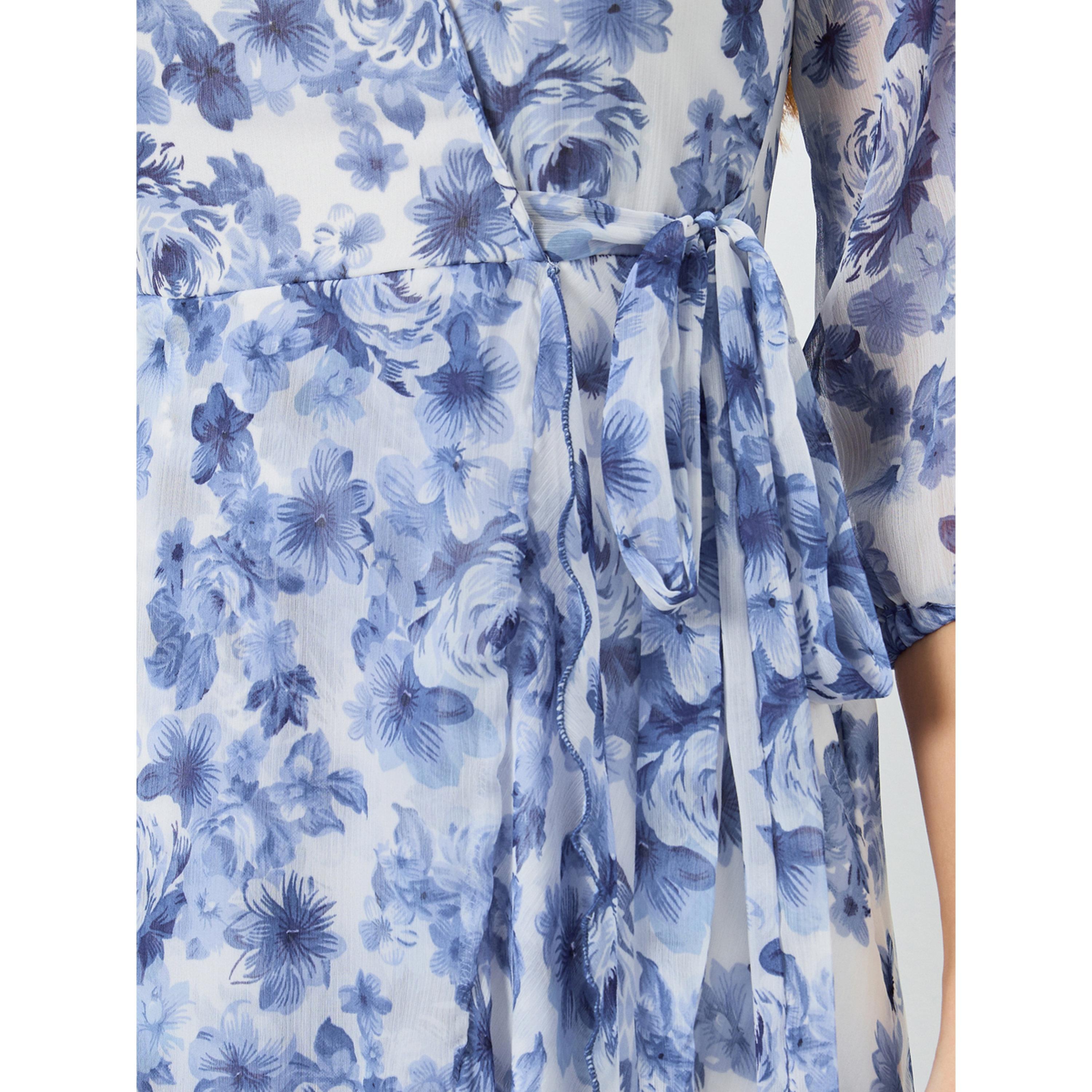 فستان ميدي ملفوف بنقشة زهور-women-clothing-dresses-image-5