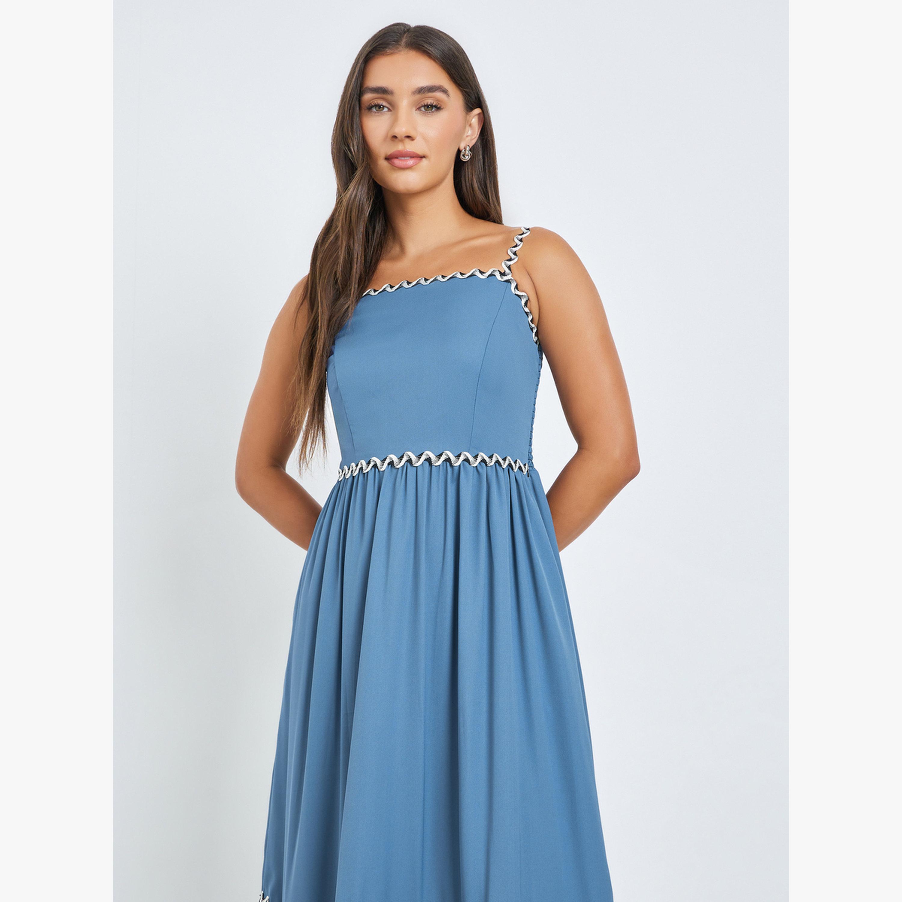 Styli Blue Ric-Rac Trim Strappy Maxi Dress-women-clothing-dresses-image-2