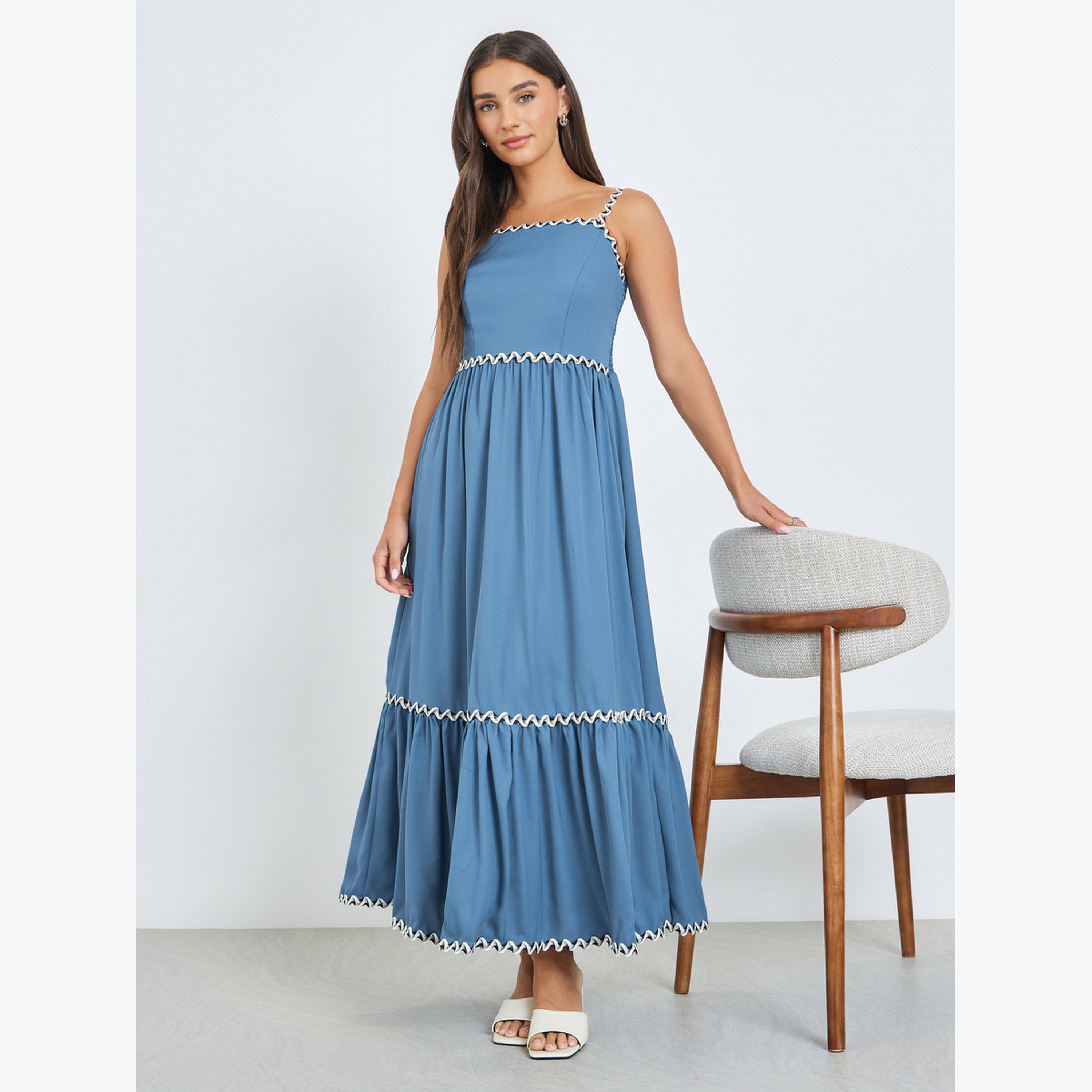 Styli Blue Ric-Rac Trim Strappy Maxi Dress-women-clothing-dresses-image-3
