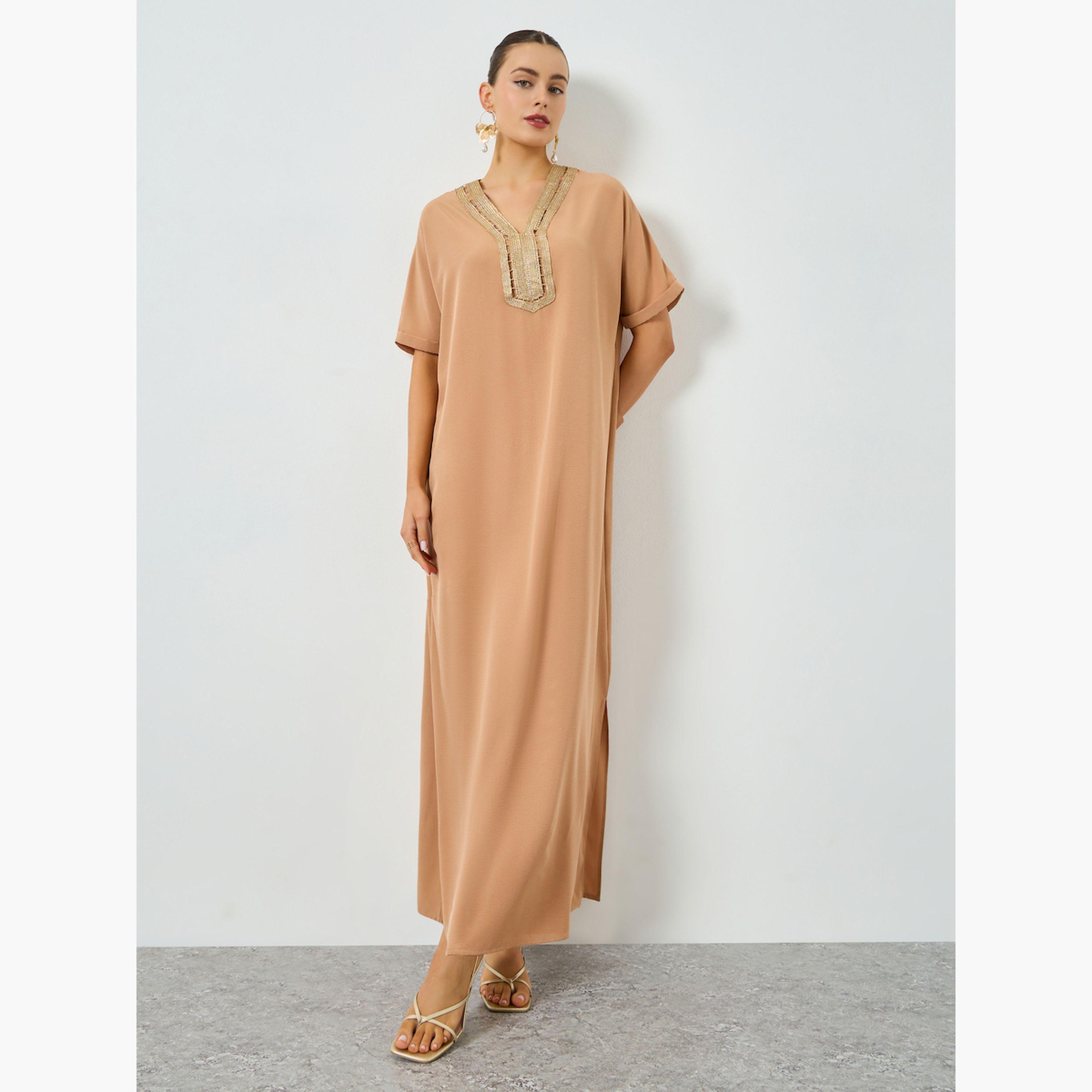جلابية بحافة واسعة مطرزة-women-arabicclothing-jalabiyas-image-3