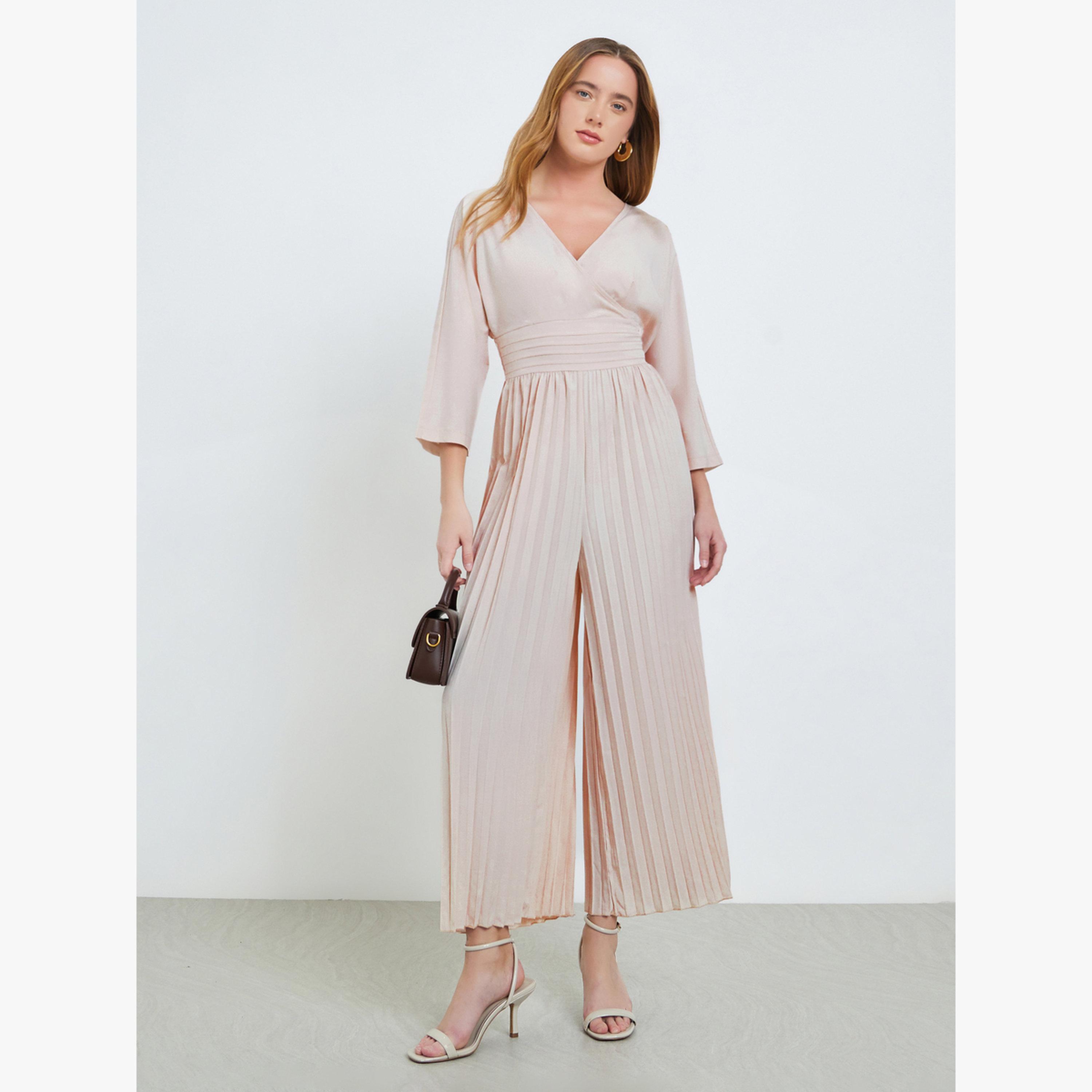 جمبسوت بيج بكسرات وأرجل واسعة-women-clothing-jumpsuits-image-1