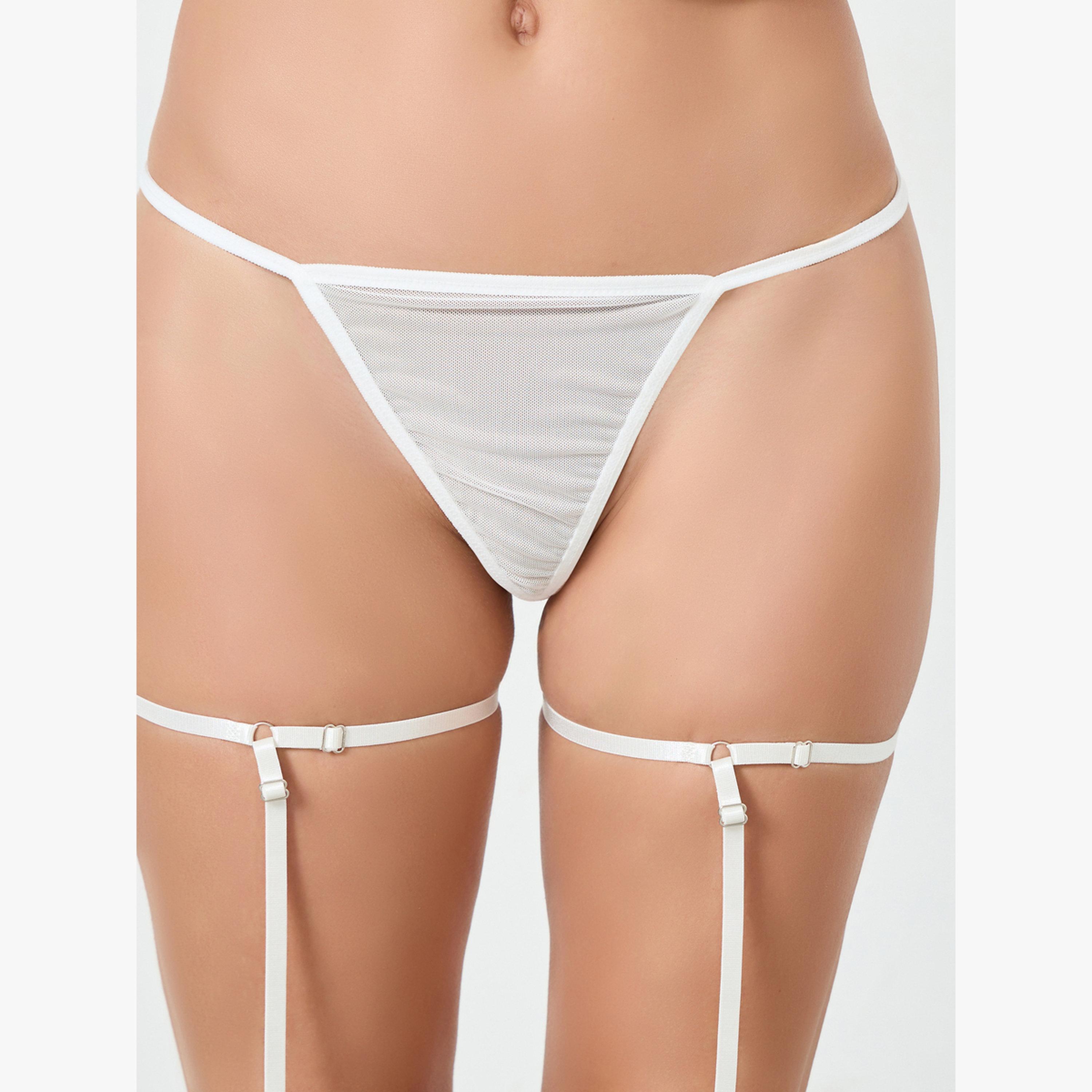 Take Two White Lace Slip Dress with Brief And Suspender Set-women-clothing-lingerie-lingeriesets-image-4