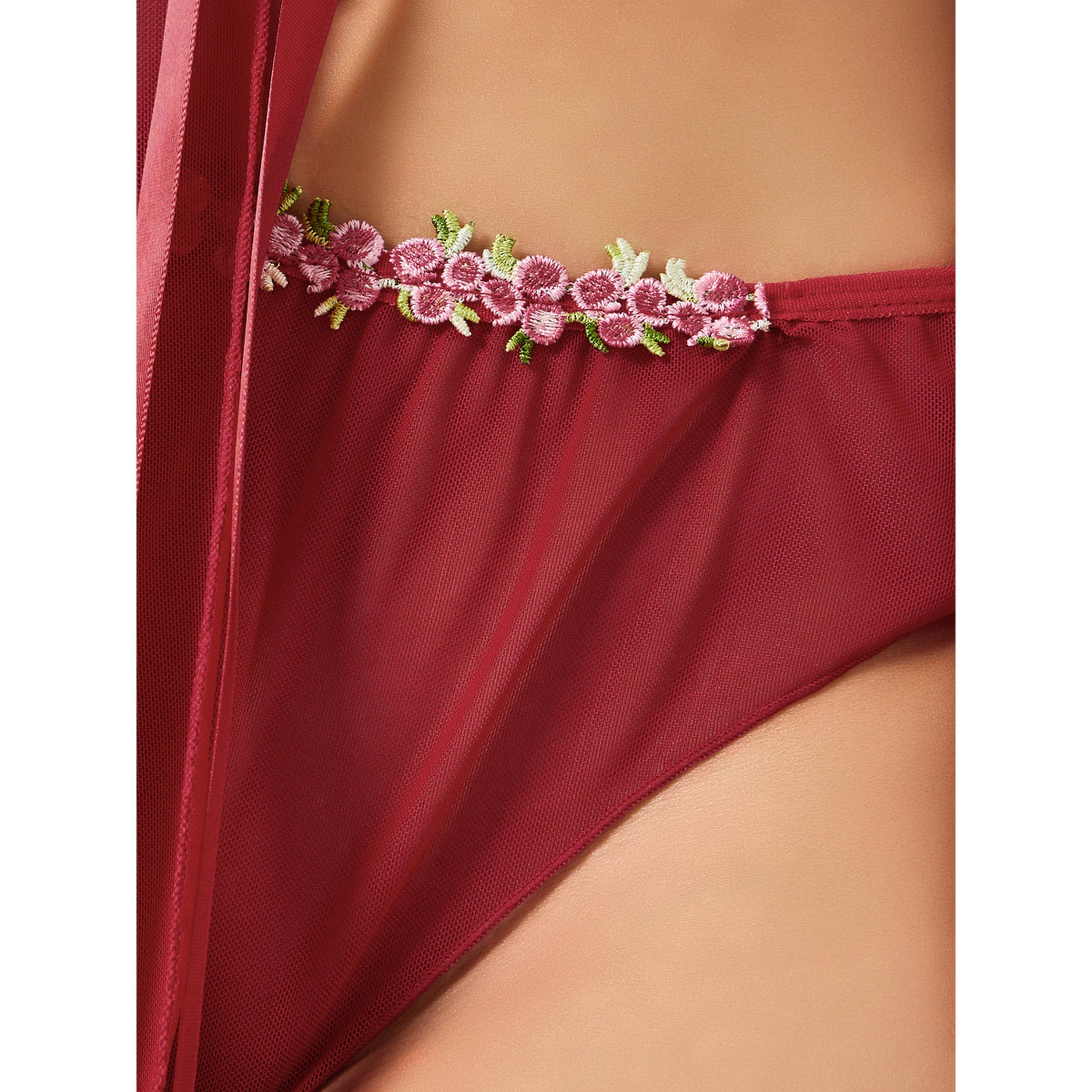مجموعة من بيبي دول بتفاصيل زهور مع كلسون-women-clothing-lingerie-babydollsandbodysuits-image-5