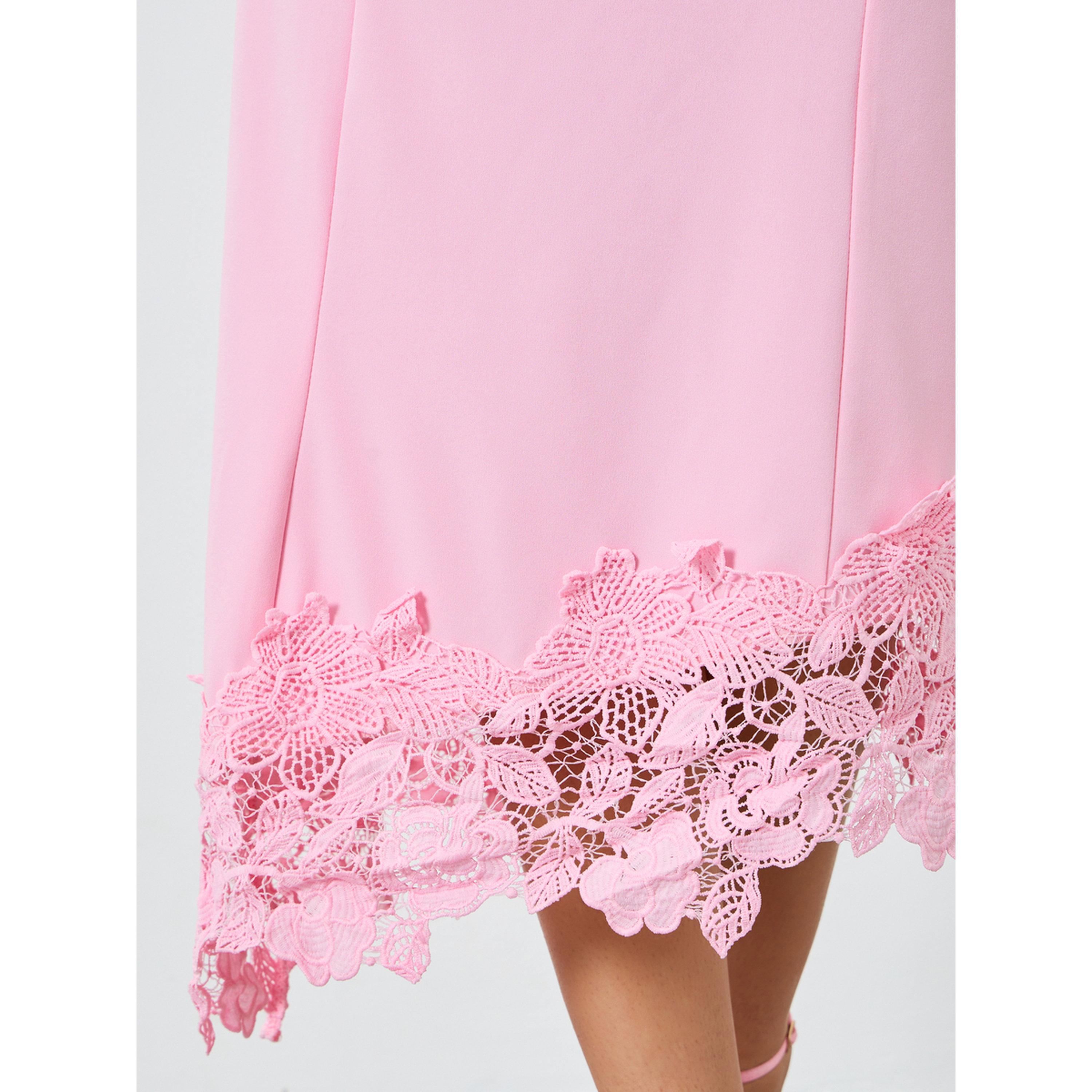 Styli Women Pink Lace Hem Bodycon Maxi Dress-women-clothing-dresses-image-4