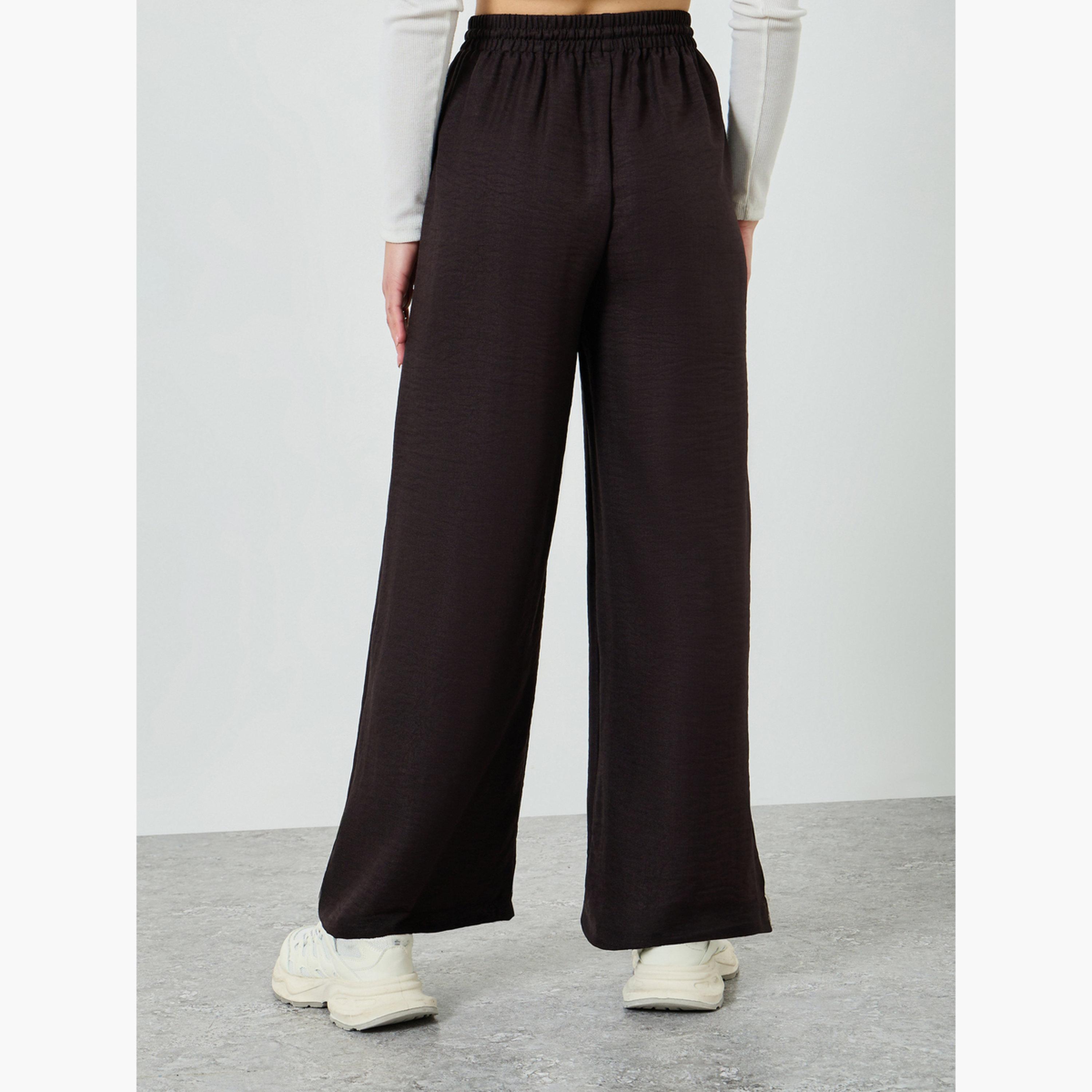 بنطال بمظهر الكتان وأرجل واسعة-women-clothing-bottoms-trousers-image-3