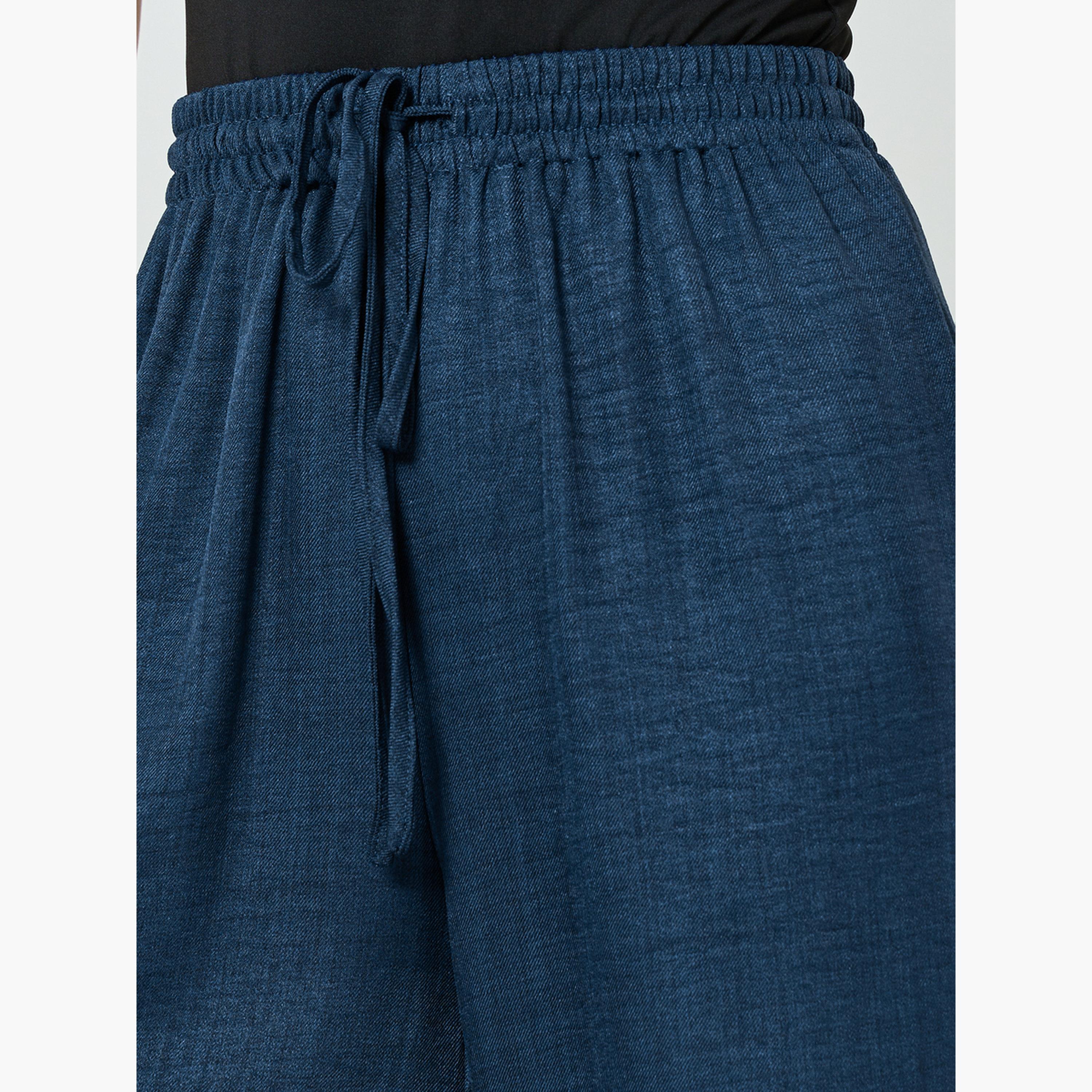 بنطال بمظهر الكتان وأرجل واسعة-women-clothing-bottoms-trousers-image-4