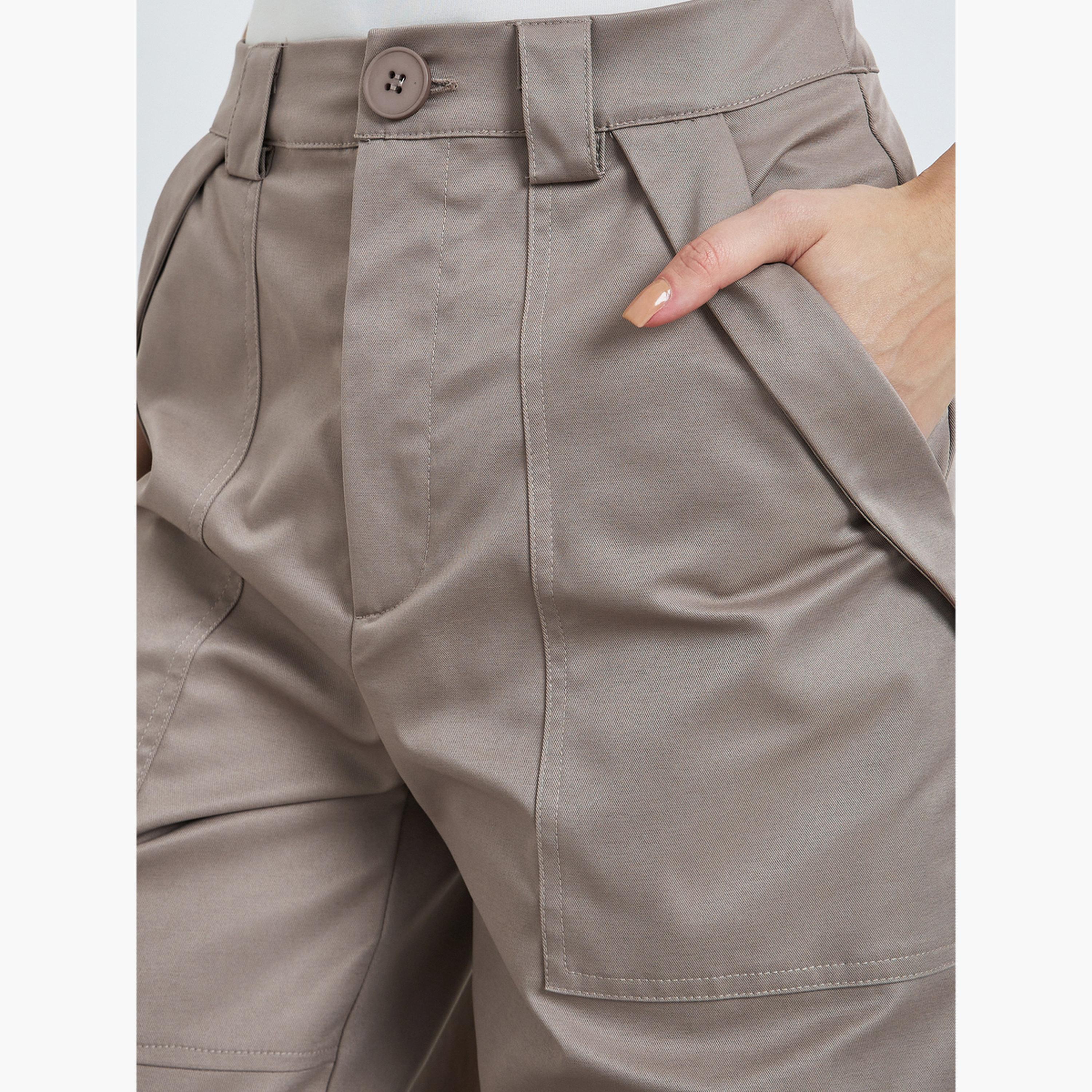 Styli Women Beige Relaxed Fit Linen Look Trousers-women-clothing-bottoms-trousers-image-4