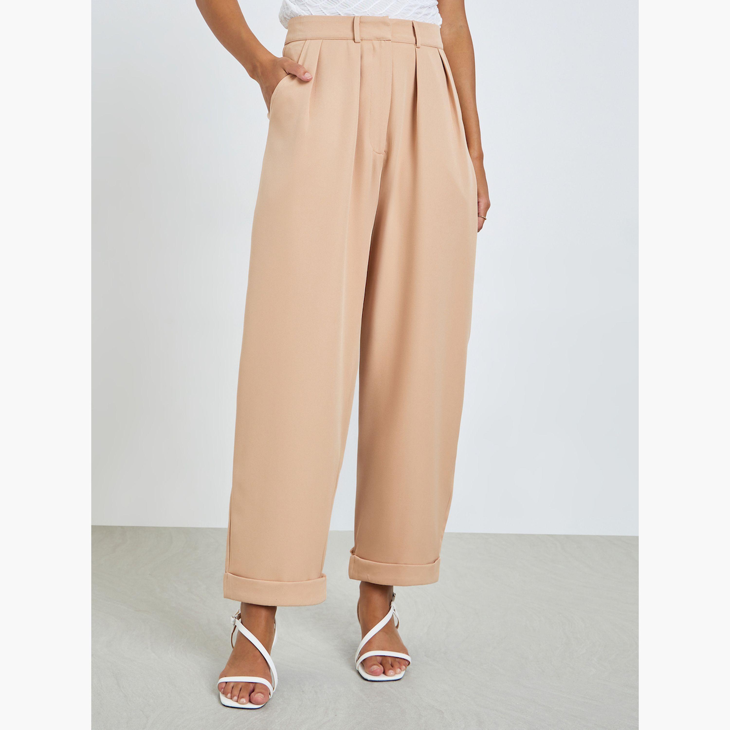 بنطال بكسرات وقصة مريحة-women-clothing-bottoms-trousers-image-1