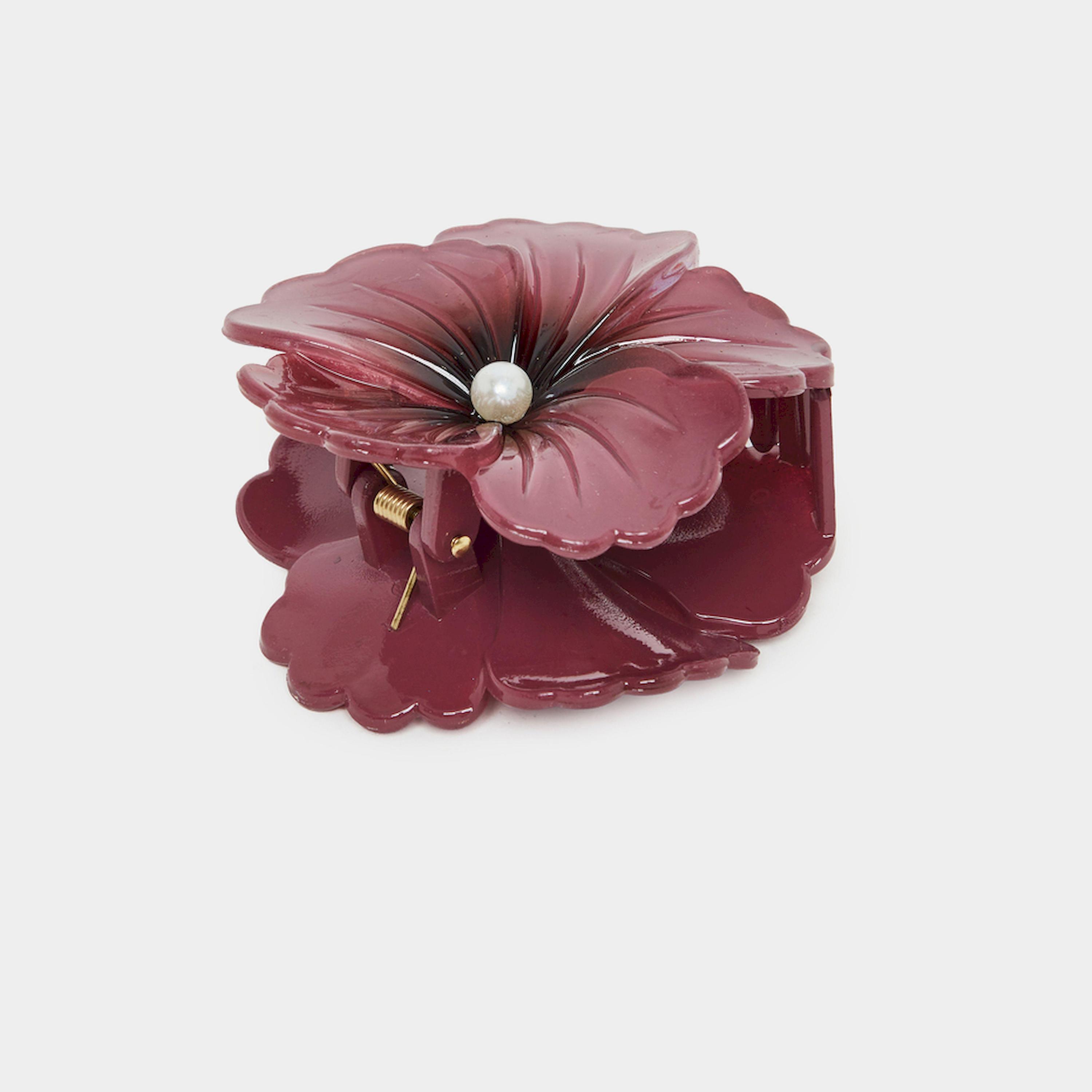 Styli Purple Flower Hair Claw-women-hairaccessories-clamps-image-2