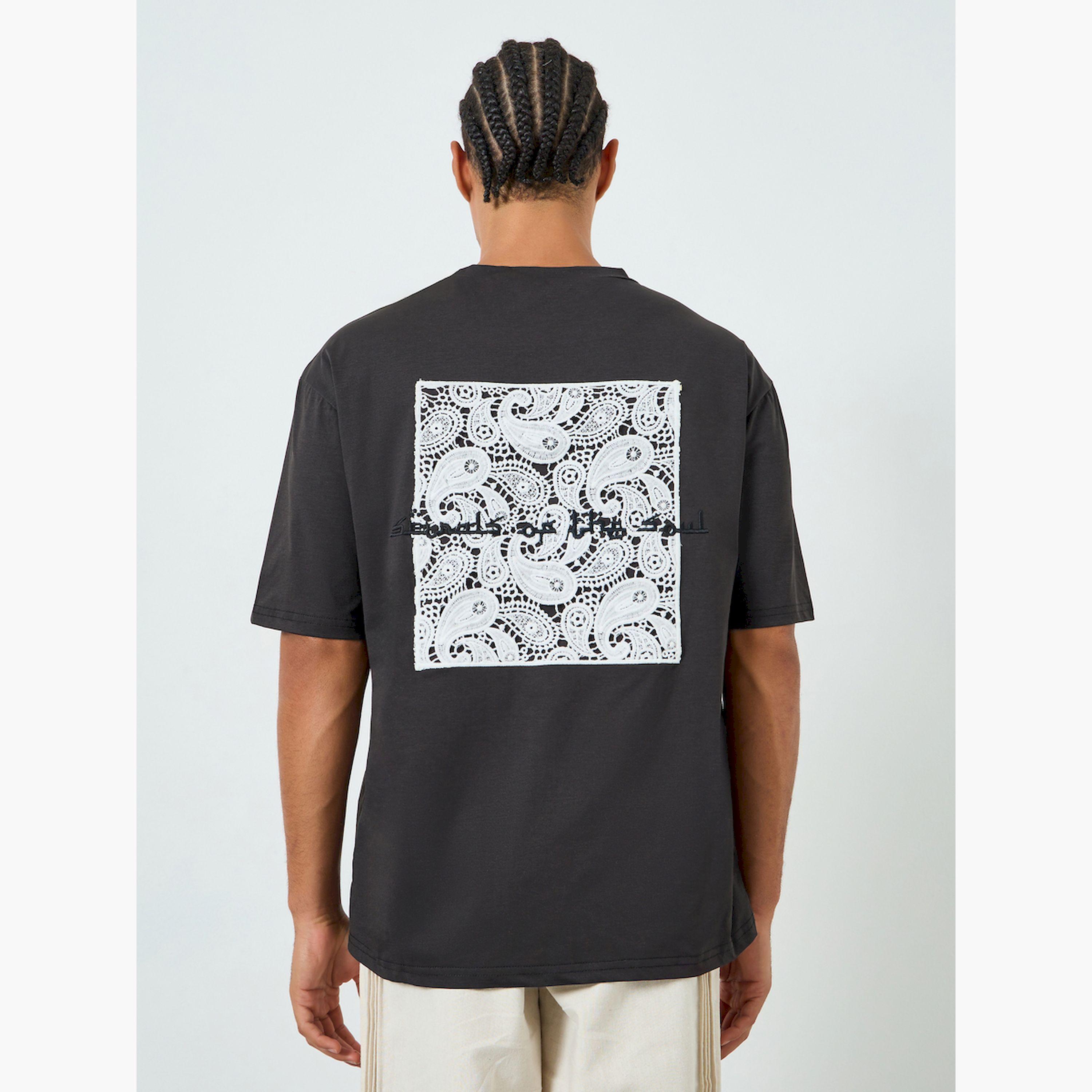 Styli Men Black Graphic Oversized T-Shirt-men-clothing-tshirtsandpolos-tshirts-image-4