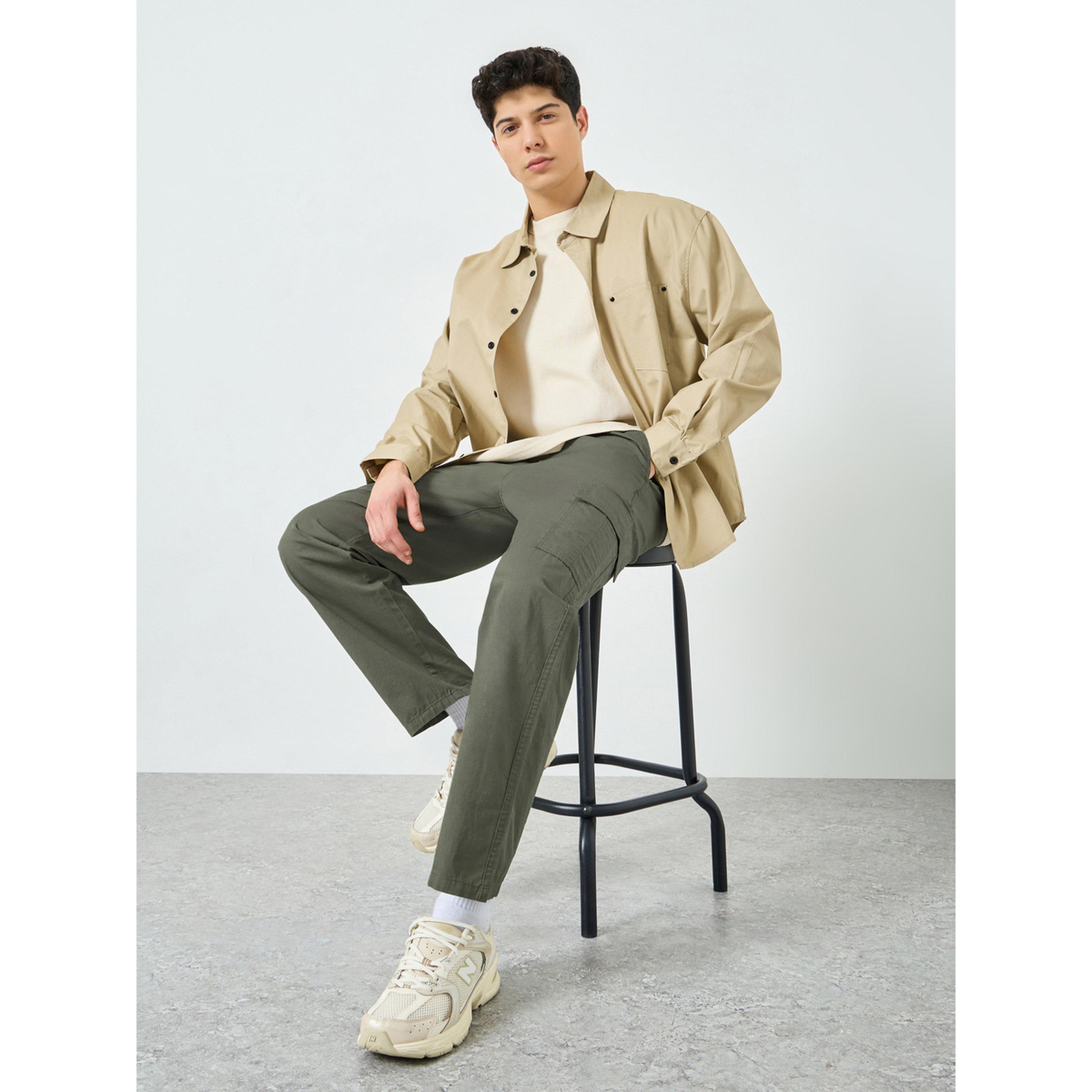 Styli Men Cotton Relaxed Fit Cargo Pants-men-clothing-bottoms-trousersandchinos-trousers-image-3