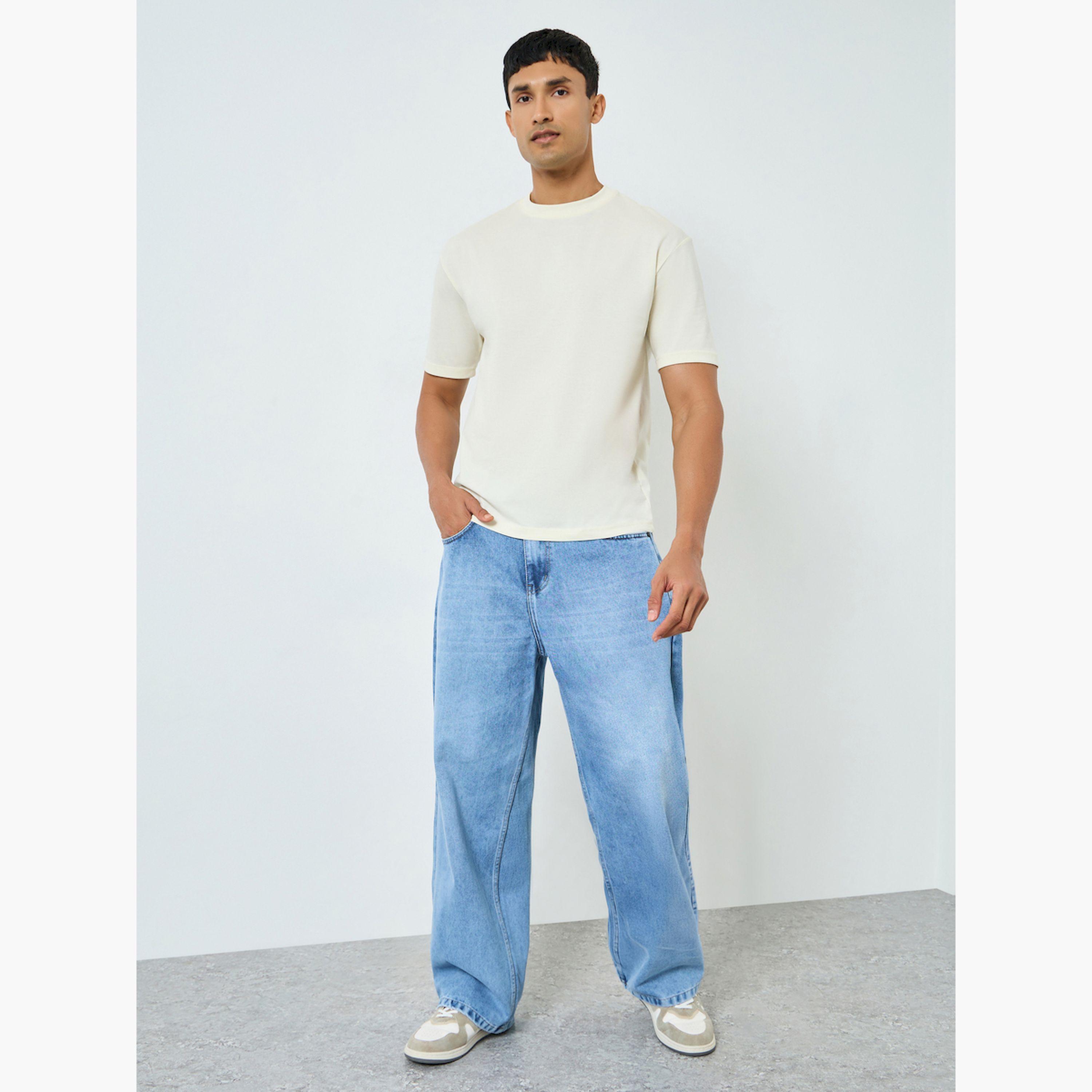 Styli Men Mid Rise Washed Baggy Jeans-men-clothing-bottoms-jeans-image-2