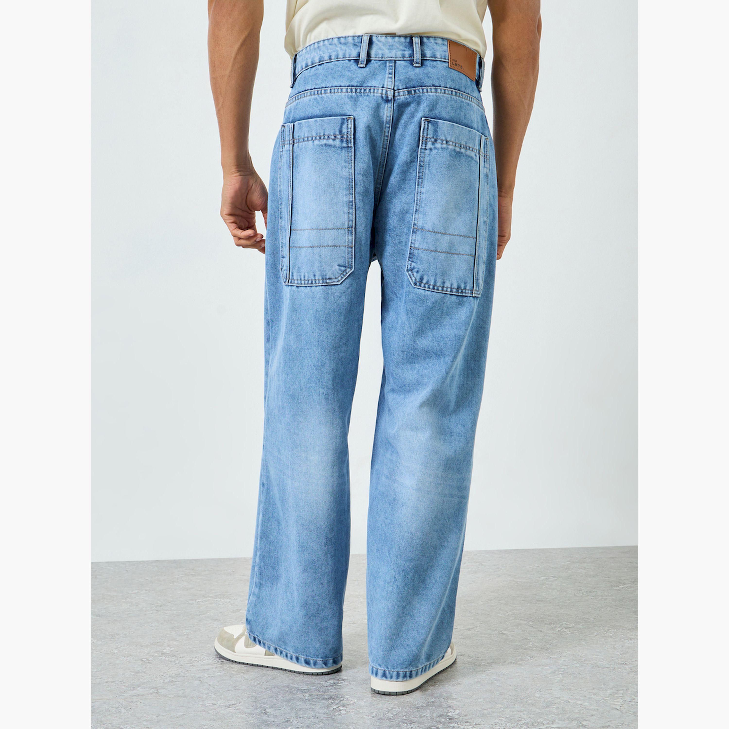 Styli Men Mid Rise Washed Baggy Jeans-men-clothing-bottoms-jeans-image-4