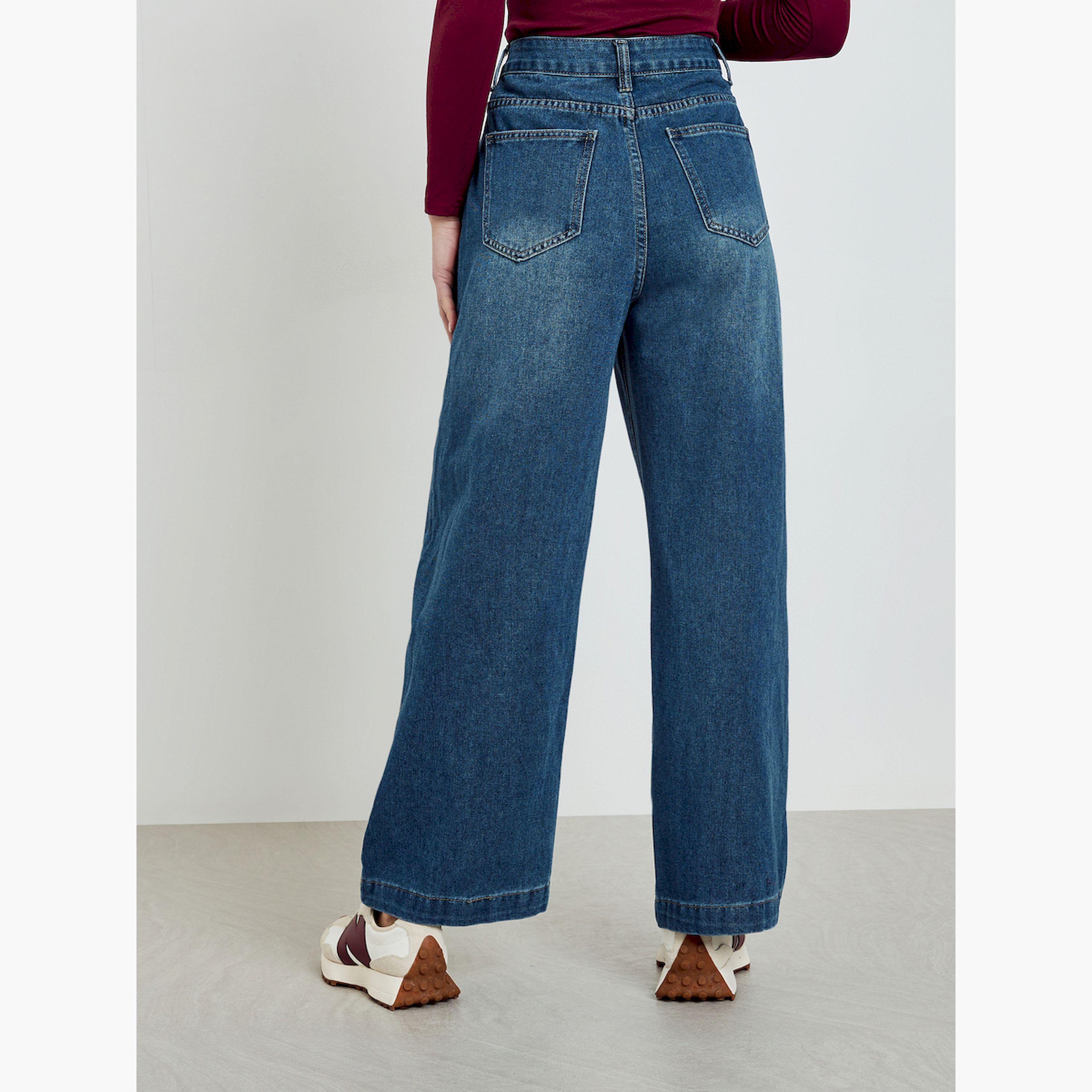 بنطال جينز نسائي بخصر مرتفع وأرجل مستقيمة-women-clothing-bottoms-jeans-image-4