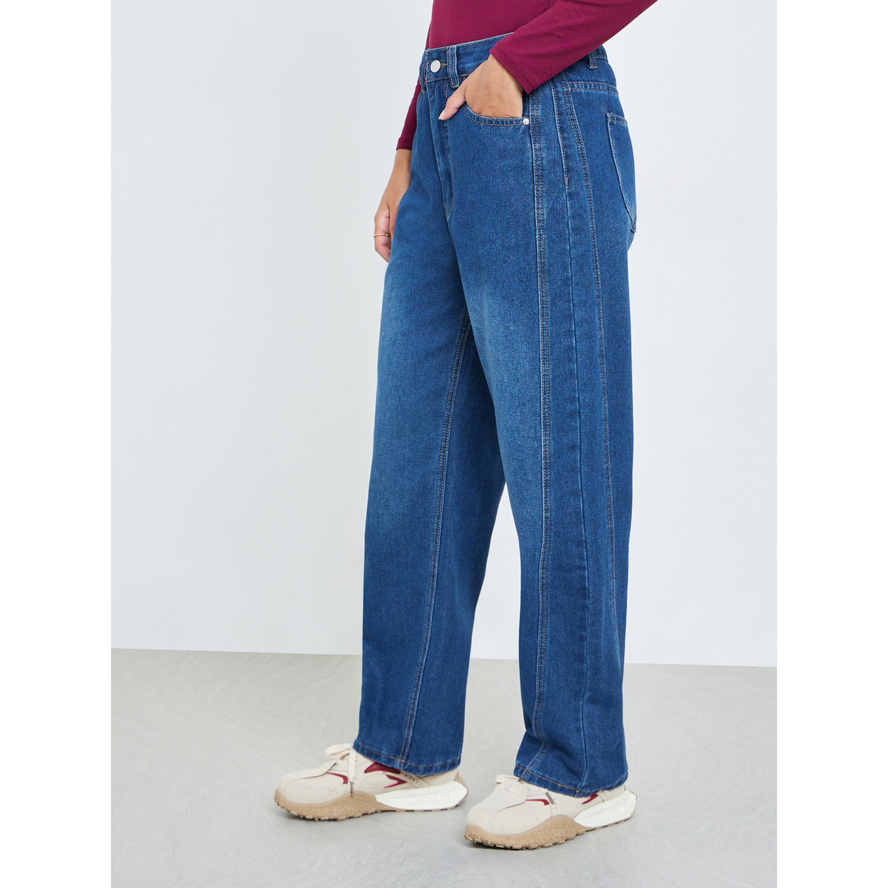 Styli Women High Rise Relaxed Fit Faded Jeans-women-clothing-bottoms-jeans-image-3