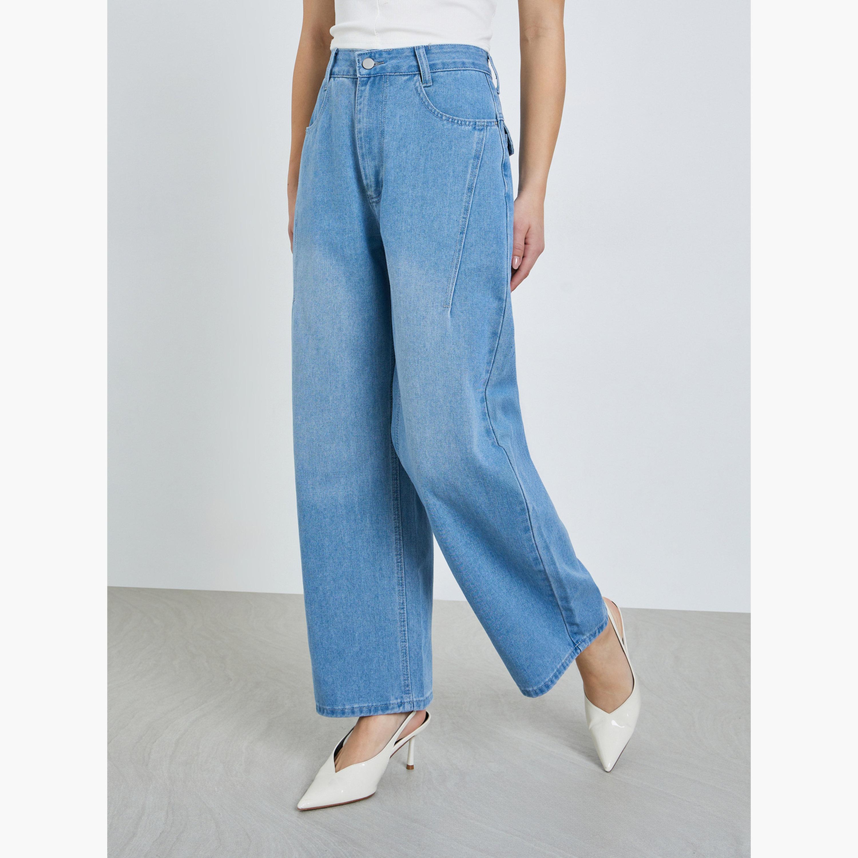 جينز بقصة باريل مع جيوب-women-clothing-bottoms-jeans-image-1