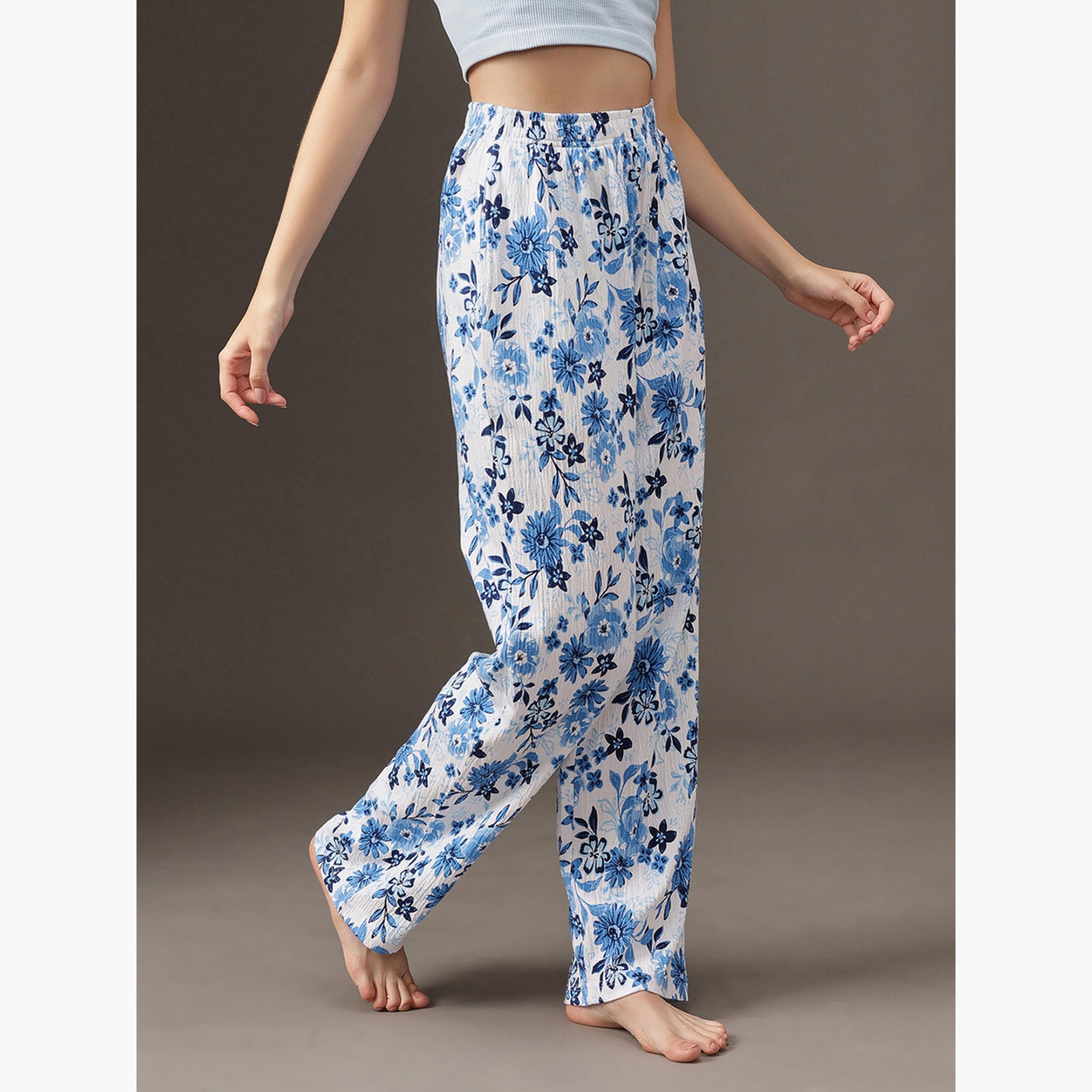 Clovia Floral Print Cotton Pyjama-women-clothing-nightwear-pyjamas-bottoms-image-4