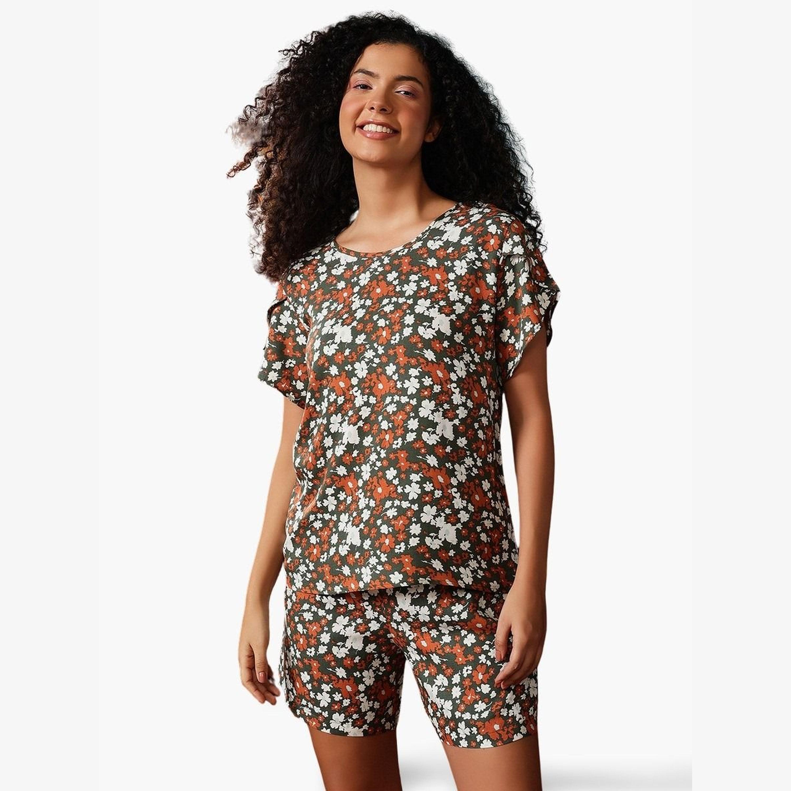فستان طويل بلا أكمام بورغندي-women-clothing-nightwear-pyjamas-shortsets-image-6