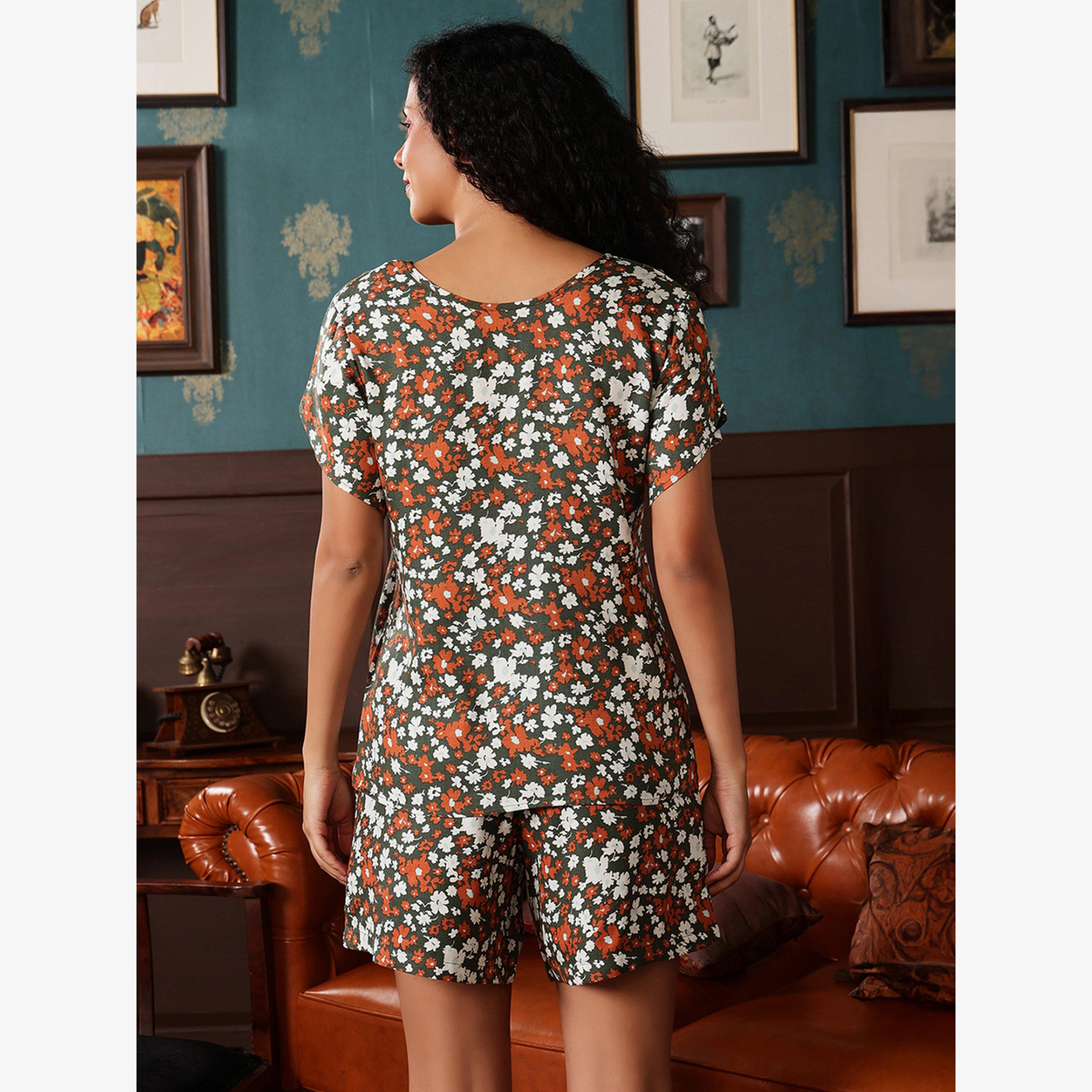 فستان طويل بلا أكمام بورغندي-women-clothing-nightwear-pyjamas-shortsets-image-2