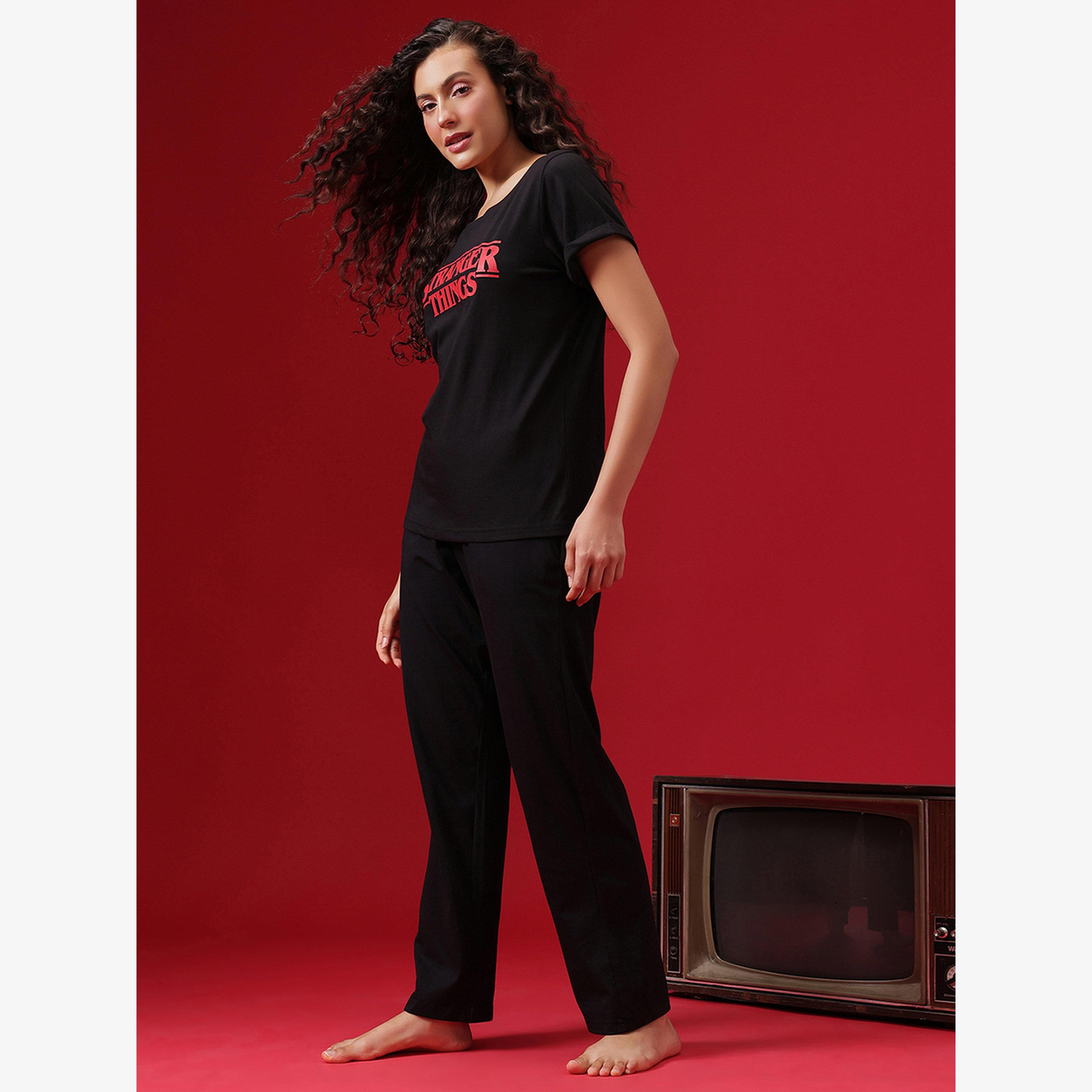 فستان طويل بلا أكمام بورغندي-women-clothing-nightwear-pyjamas-longsets-image-3