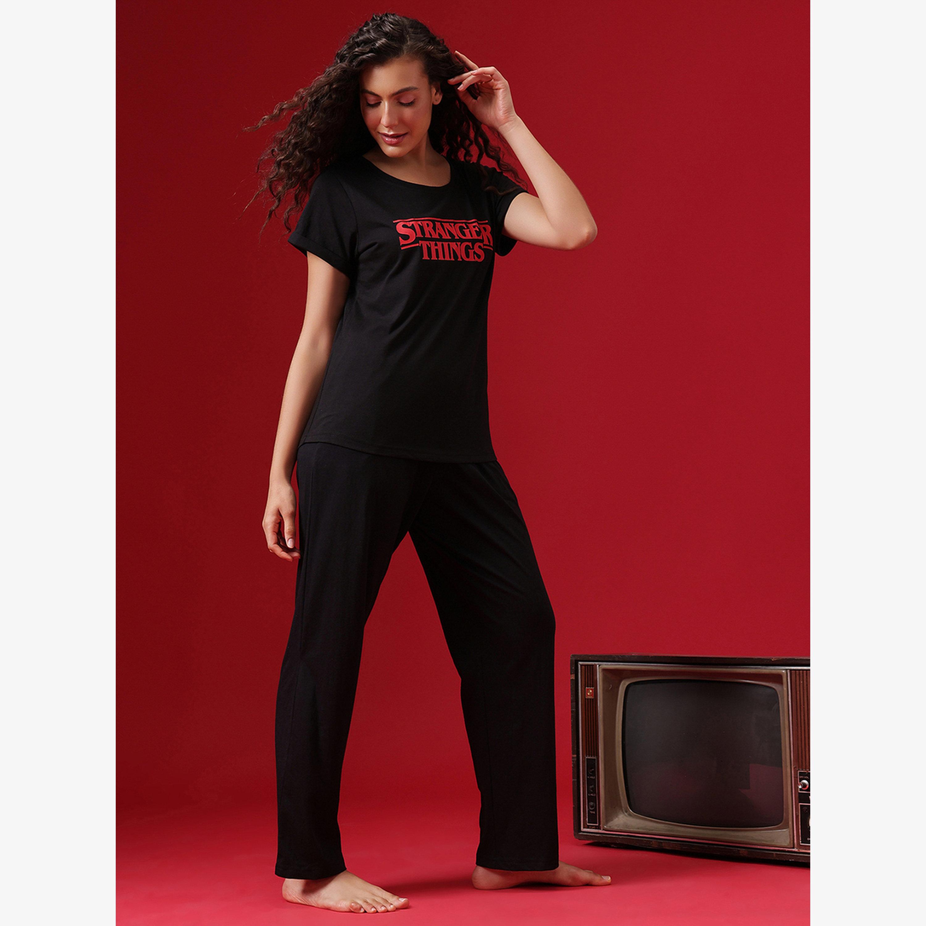 فستان طويل بلا أكمام بورغندي-women-clothing-nightwear-pyjamas-longsets-image-4
