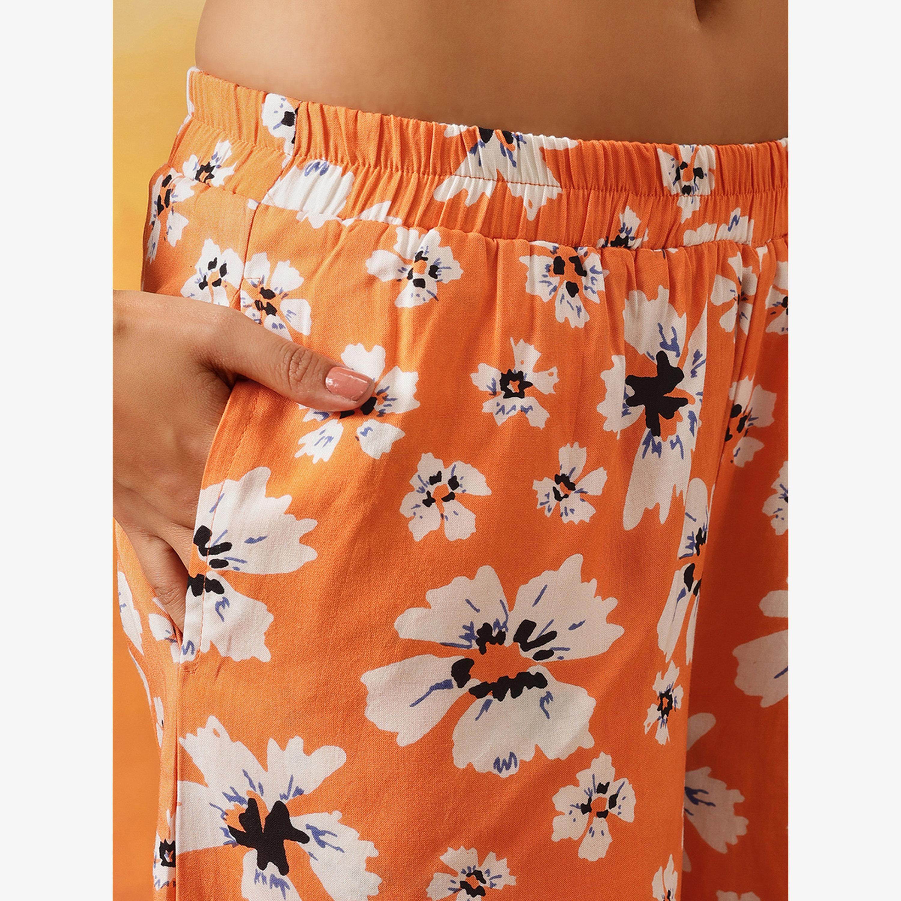 Clovia Floral Print T-Shirt and Shorts Set-women-clothing-nightwear-pyjamas-shortsets-image-6