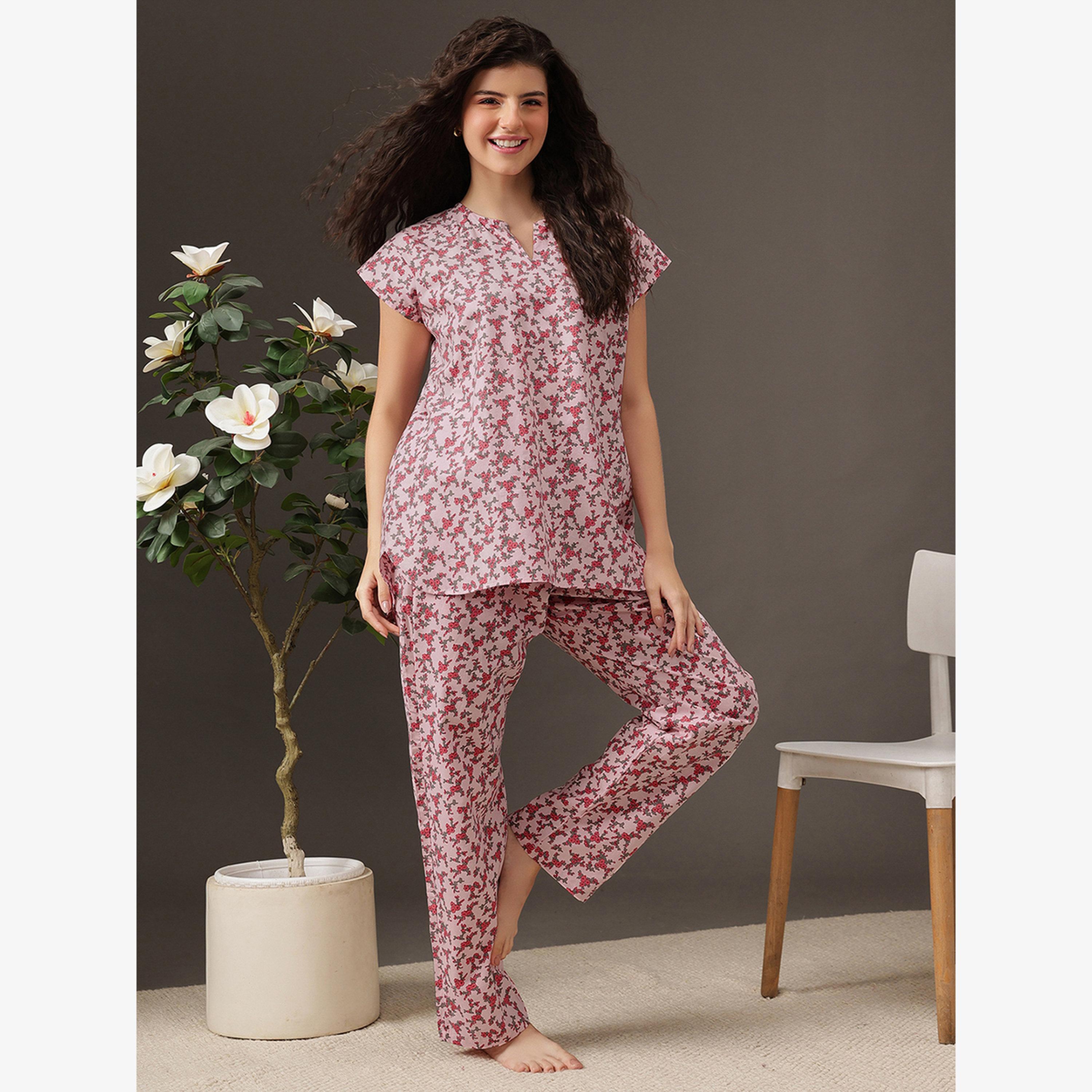 فستان طويل بلا أكمام بورغندي-women-clothing-nightwear-pyjamas-longsets-image-3