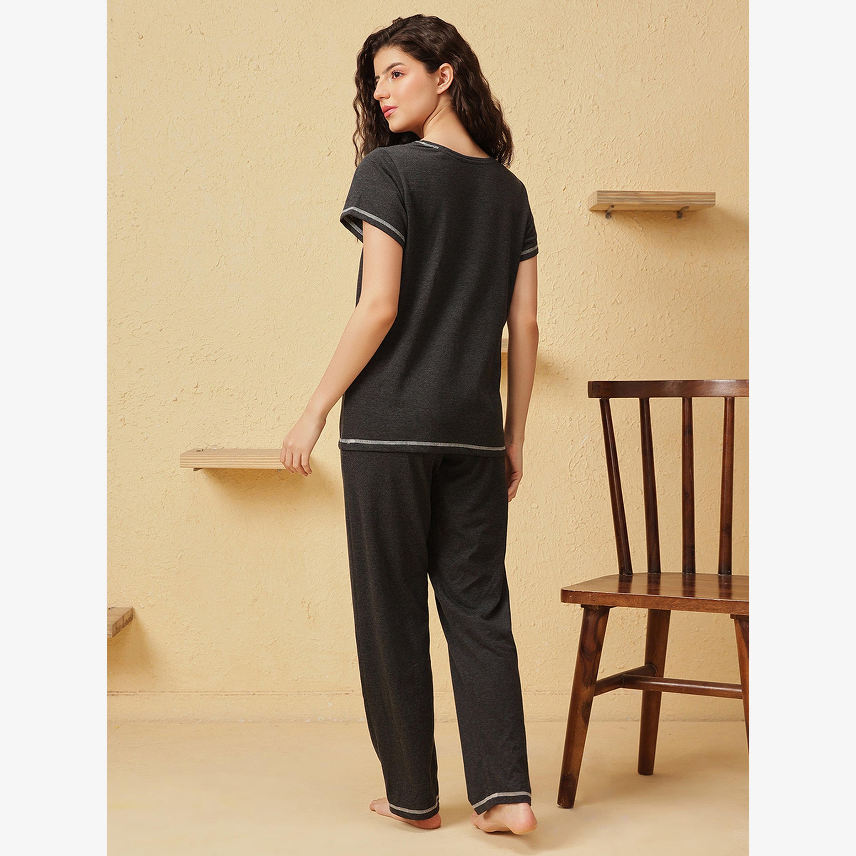 فستان طويل بلا أكمام بورغندي-women-clothing-nightwear-pyjamas-longsets-image-4