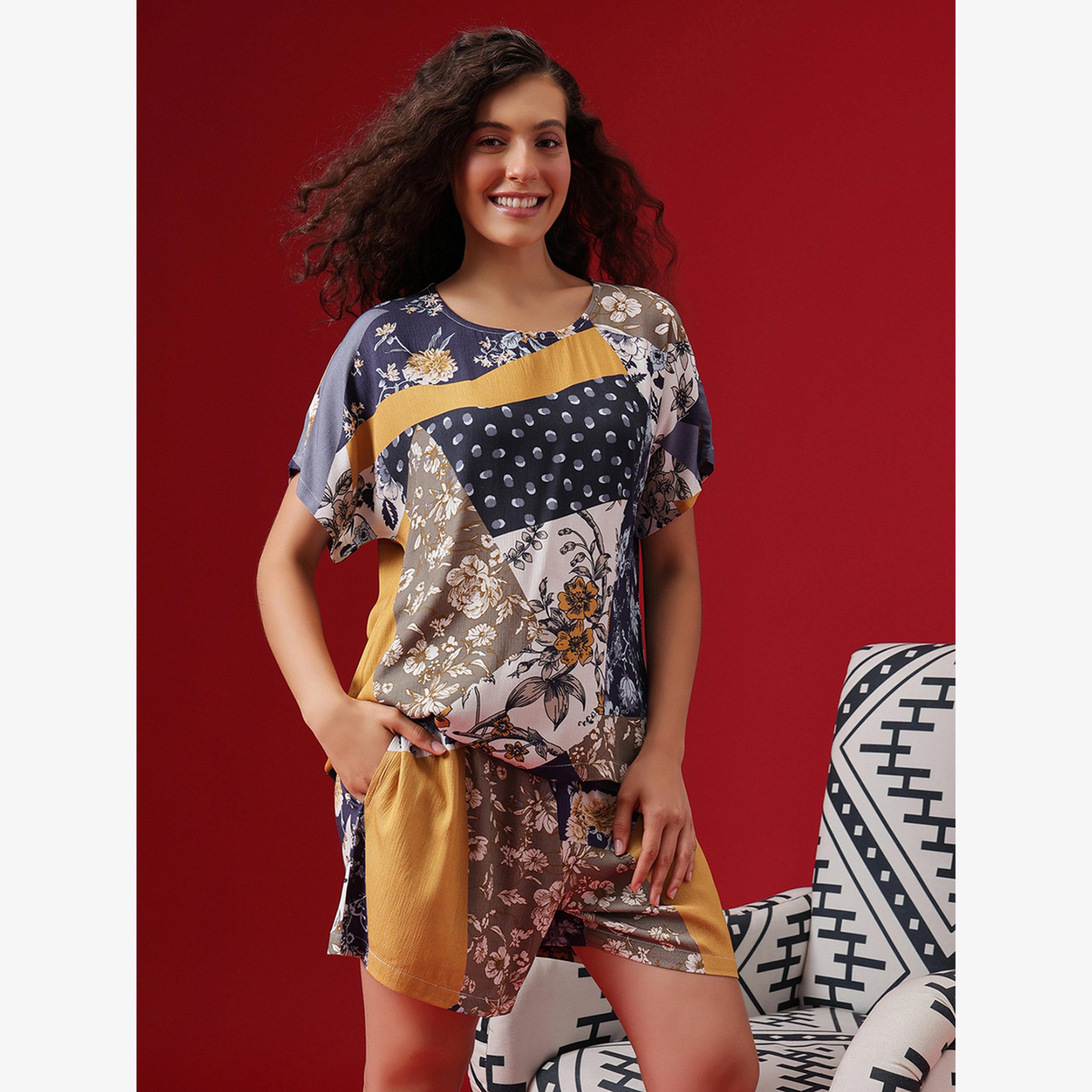 فستان طويل بلا أكمام بورغندي-women-clothing-nightwear-pyjamas-shortsets-image-5