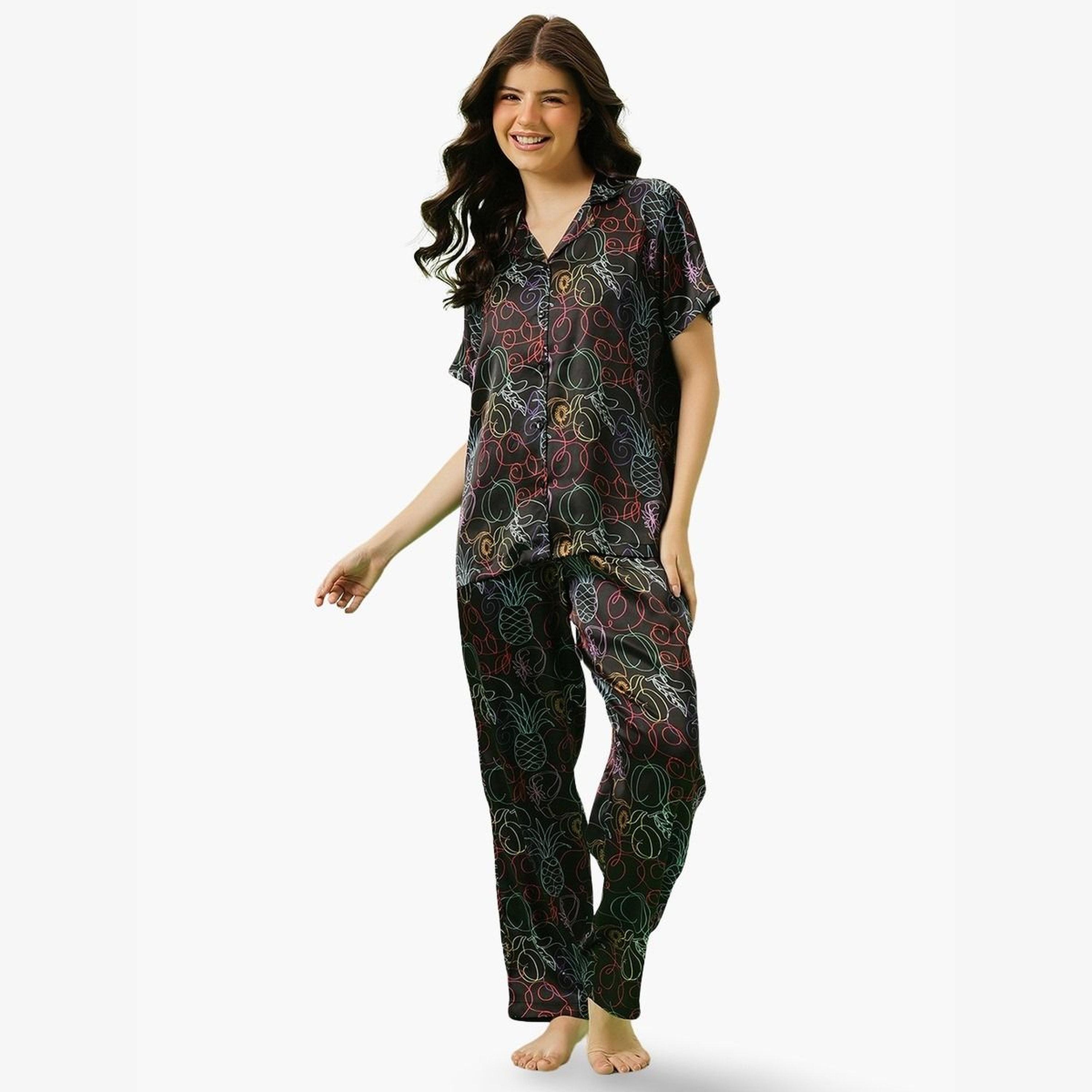 فستان طويل بلا أكمام بورغندي-women-clothing-nightwear-pyjamas-longsets-image-1