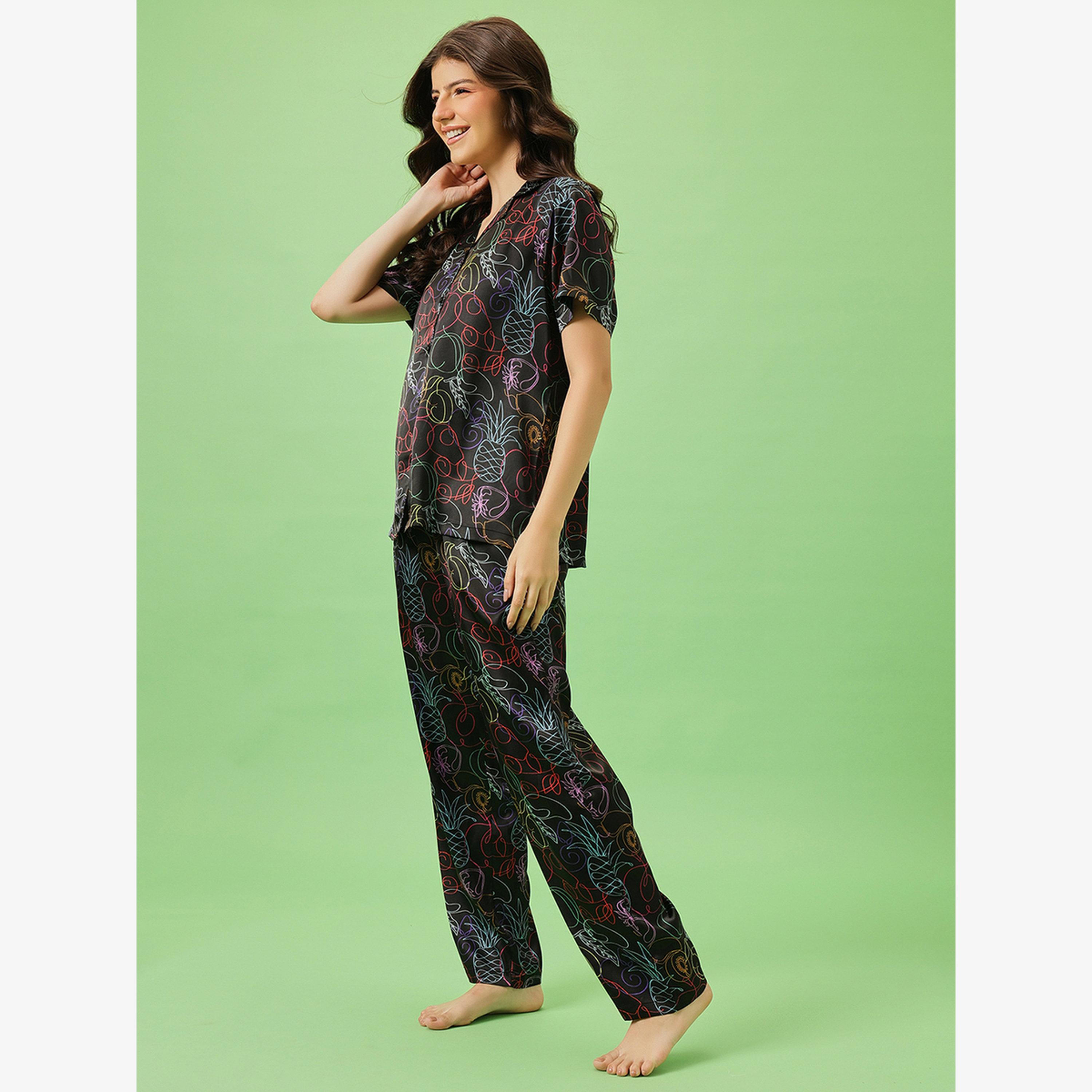 Clovia All Over Print Shirt and Pyjama Set-women-clothing-nightwear-pyjamas-longsets-image-3