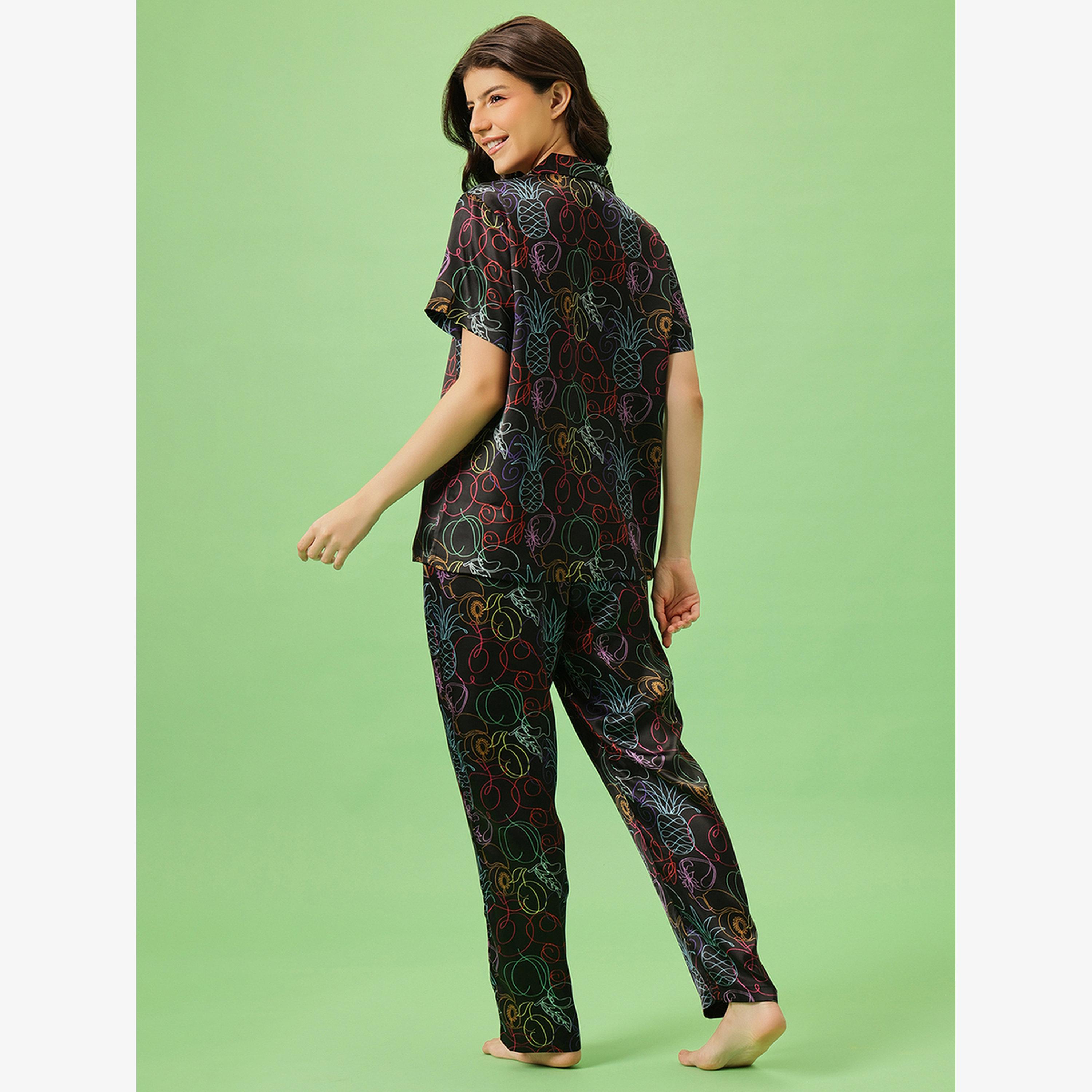 Clovia All Over Print Shirt and Pyjama Set-women-clothing-nightwear-pyjamas-longsets-image-5