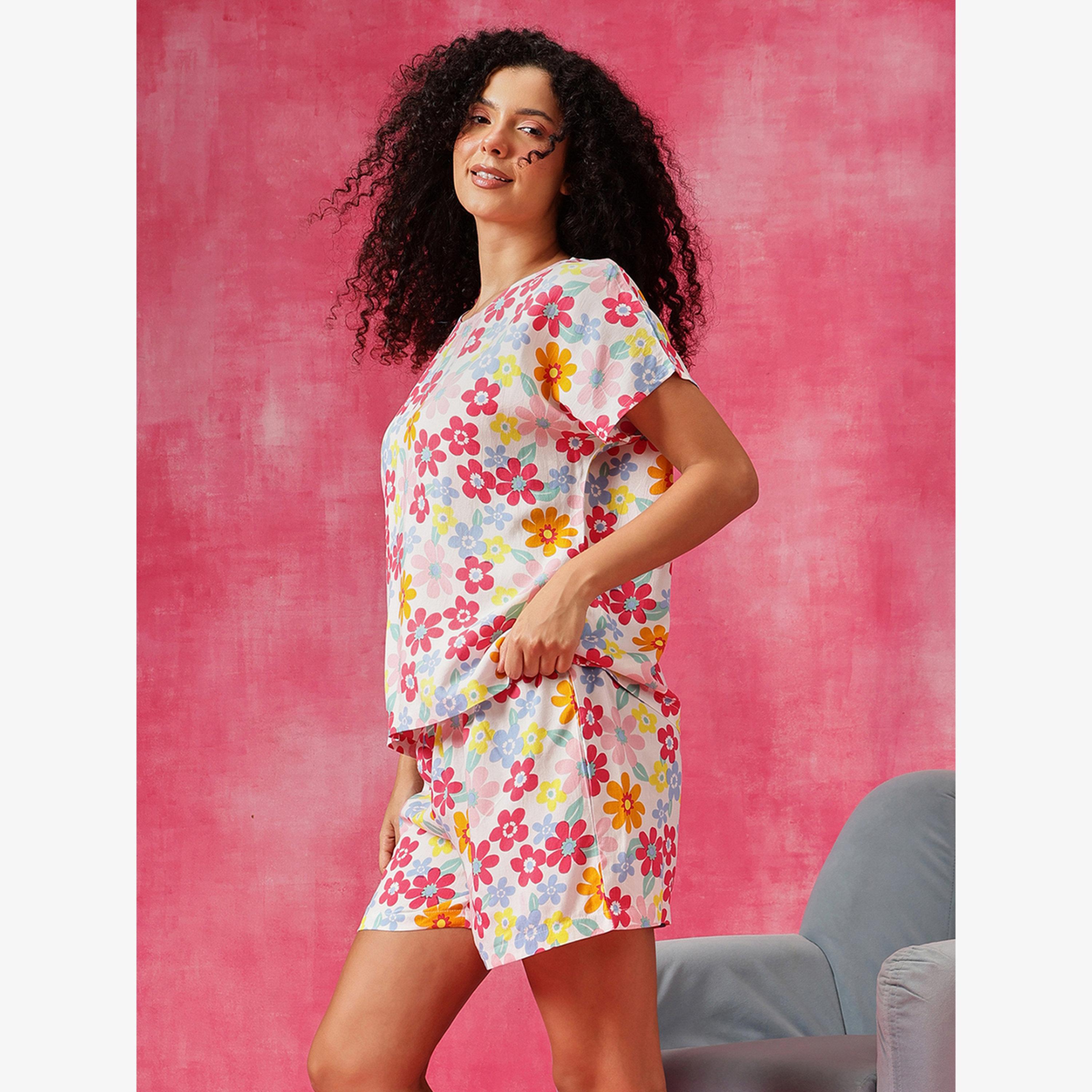 فستان طويل بلا أكمام بورغندي-women-clothing-nightwear-pyjamas-shortsets-image-5