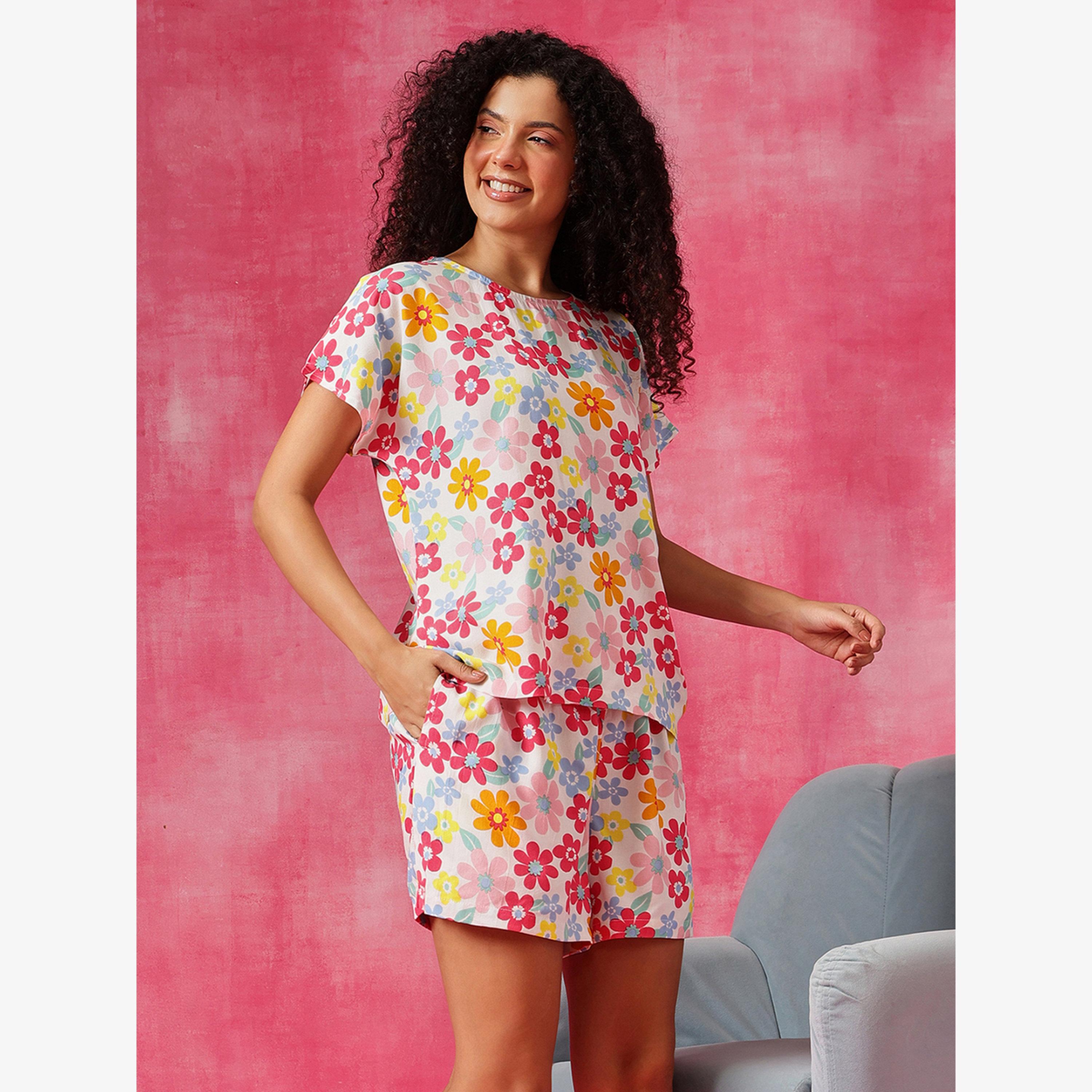 فستان طويل بلا أكمام بورغندي-women-clothing-nightwear-pyjamas-shortsets-image-4