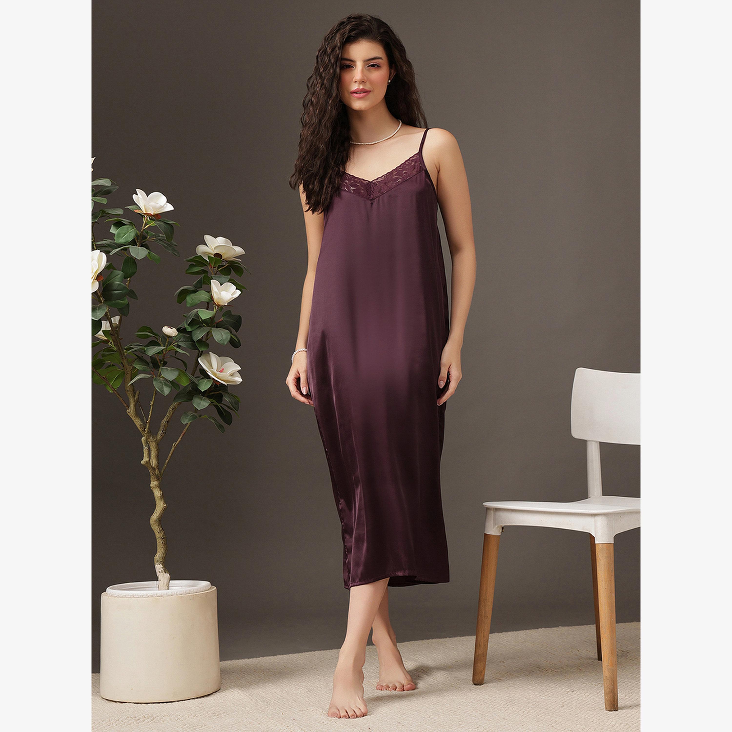 فستان طويل بلا أكمام بورغندي-women-clothing-nightwear-robes-image-3