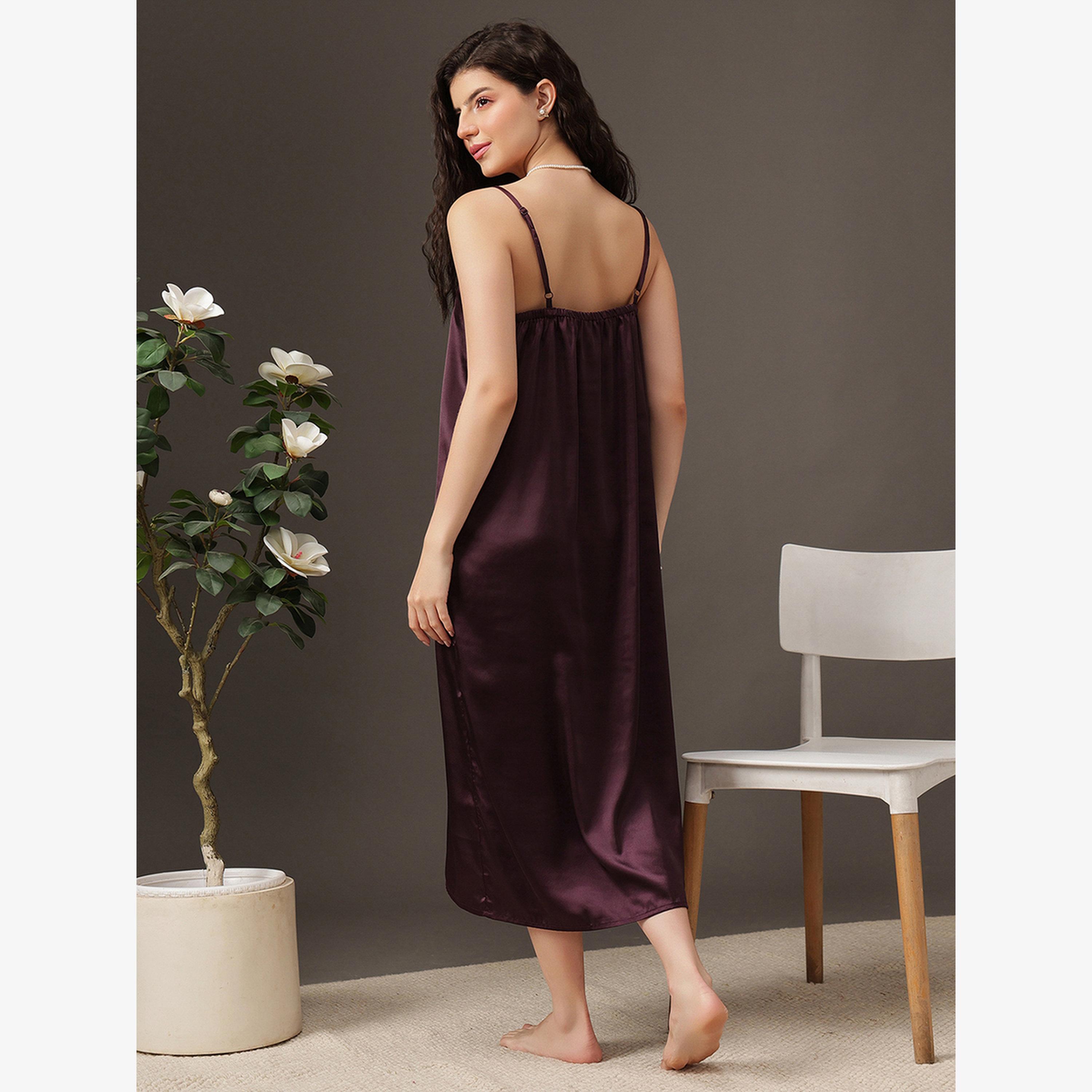 فستان طويل بلا أكمام بورغندي-women-clothing-nightwear-robes-image-5